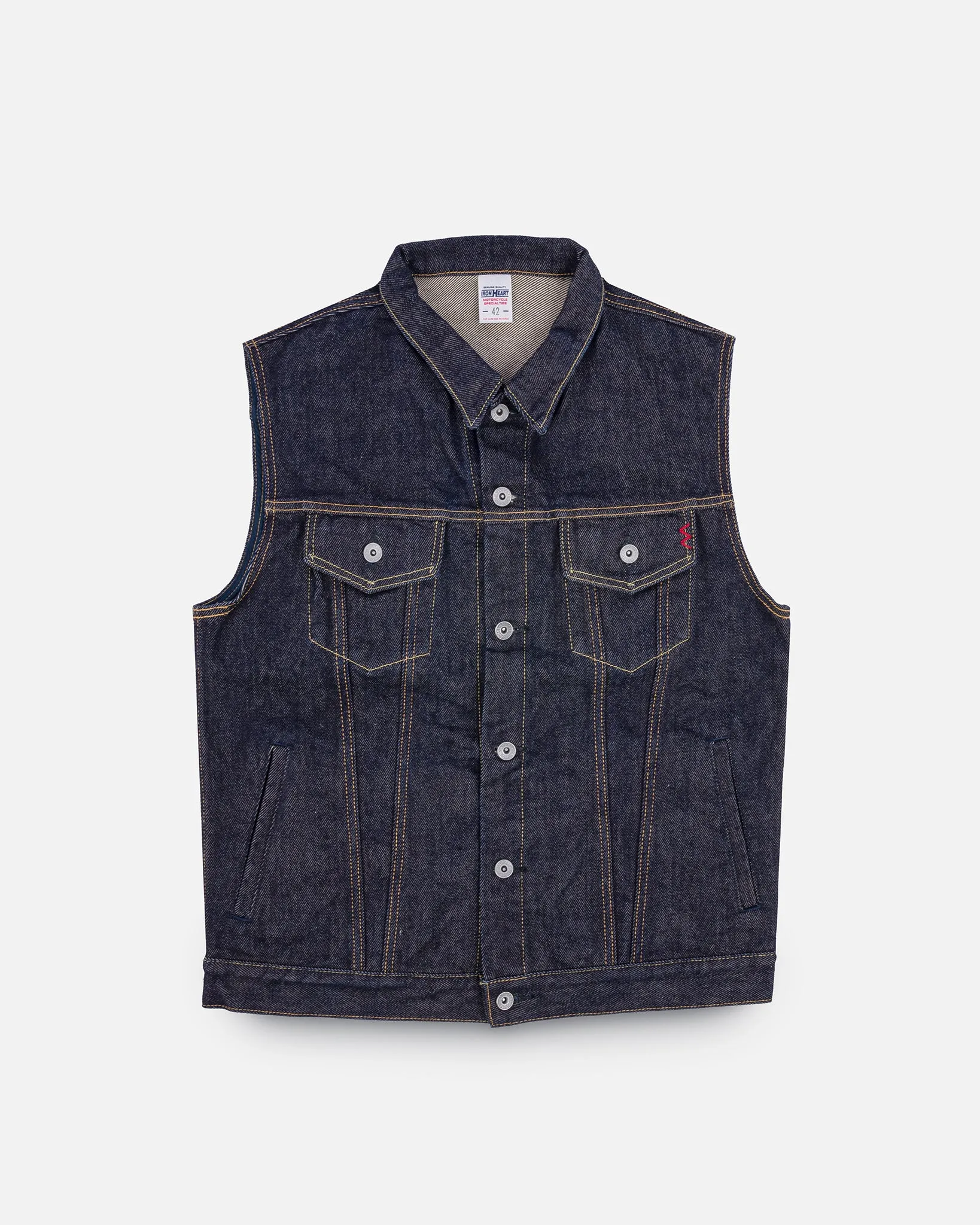 21oz Selvedge Denim Modified Type III Vest - Indigo