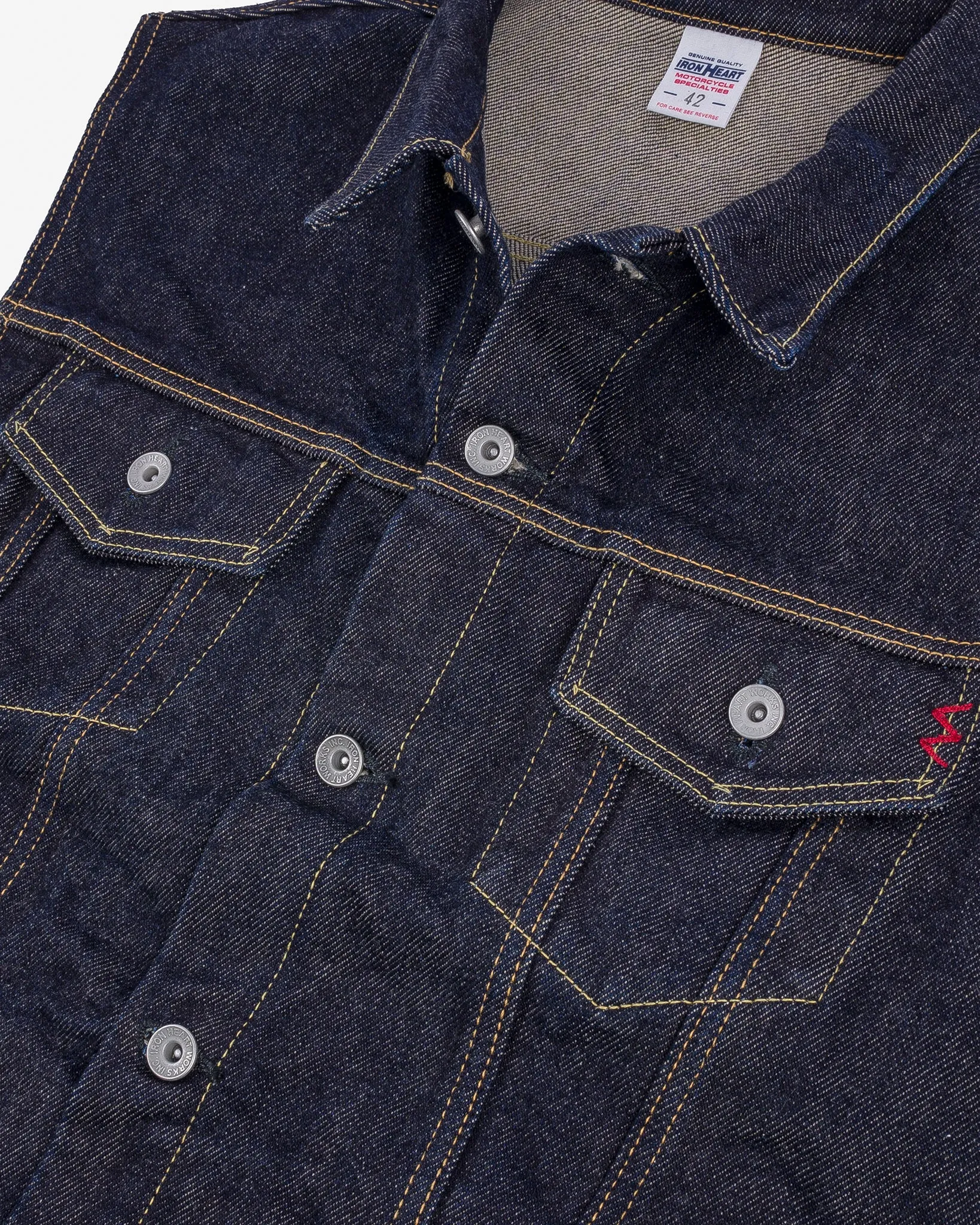 21oz Selvedge Denim Modified Type III Vest - Indigo