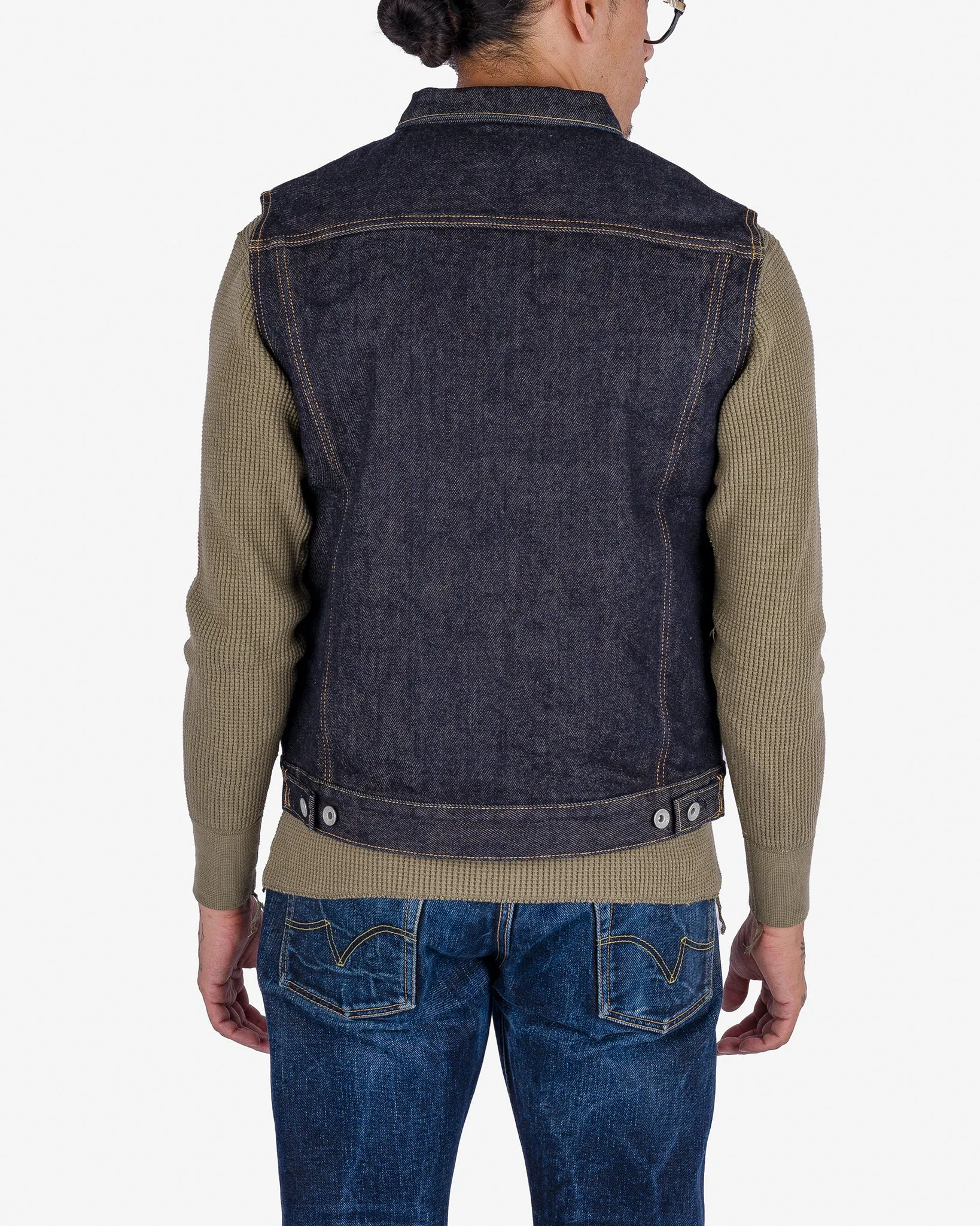 21oz Selvedge Denim Modified Type III Vest - Indigo