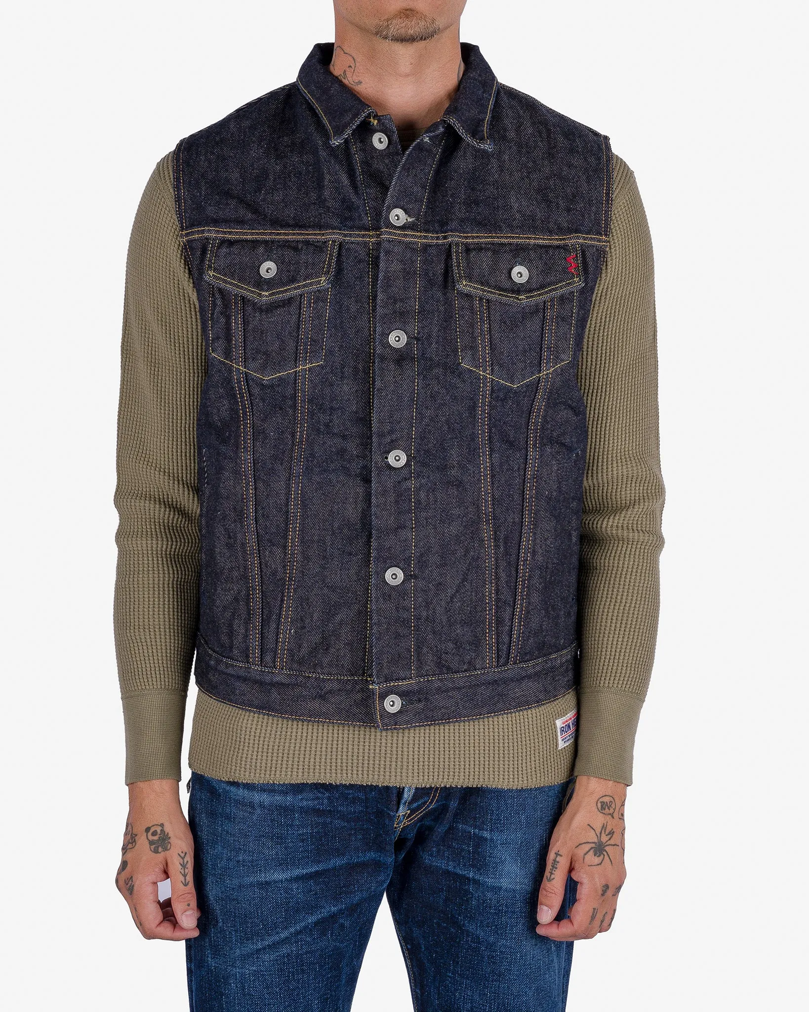 21oz Selvedge Denim Modified Type III Vest - Indigo
