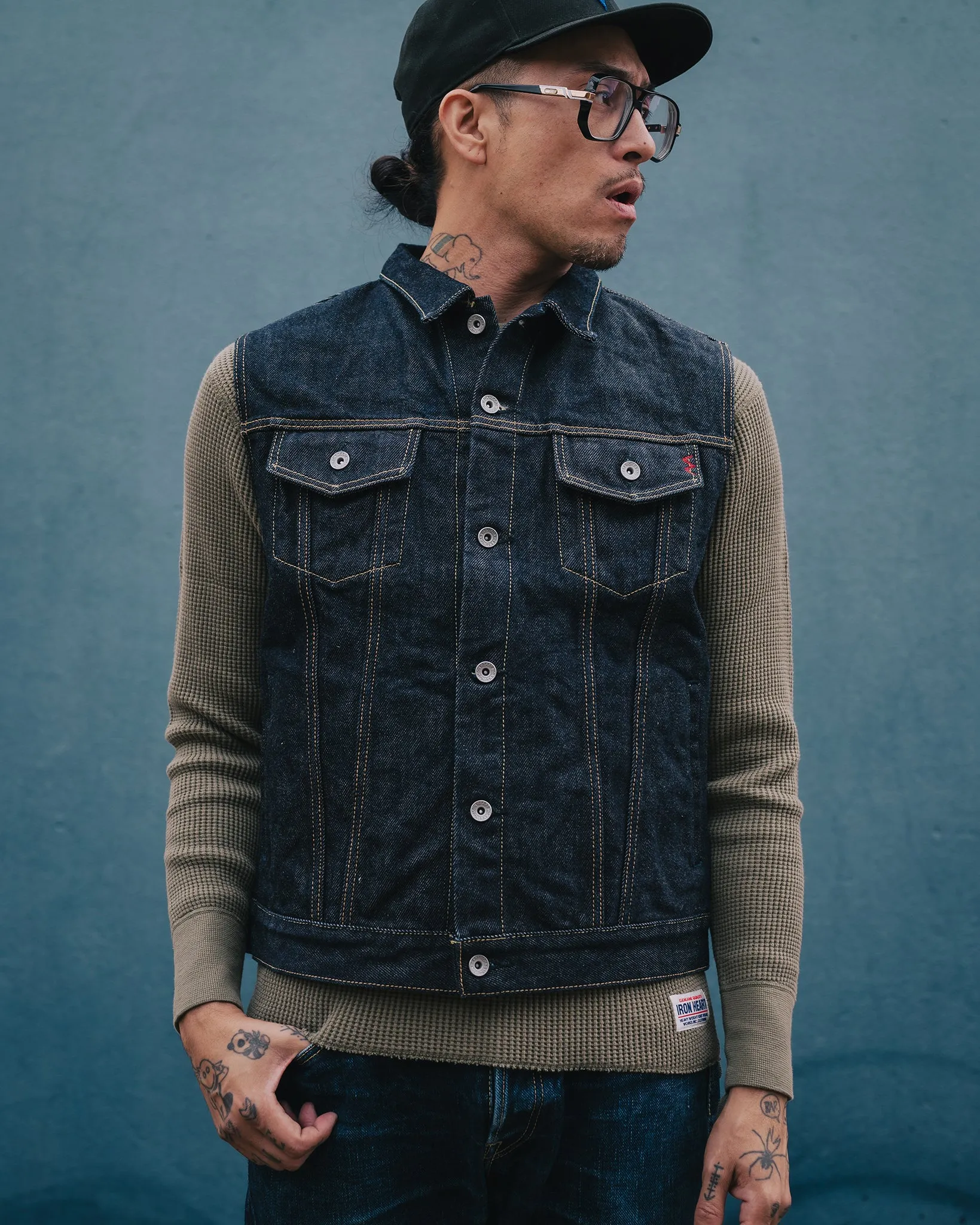 21oz Selvedge Denim Modified Type III Vest - Indigo