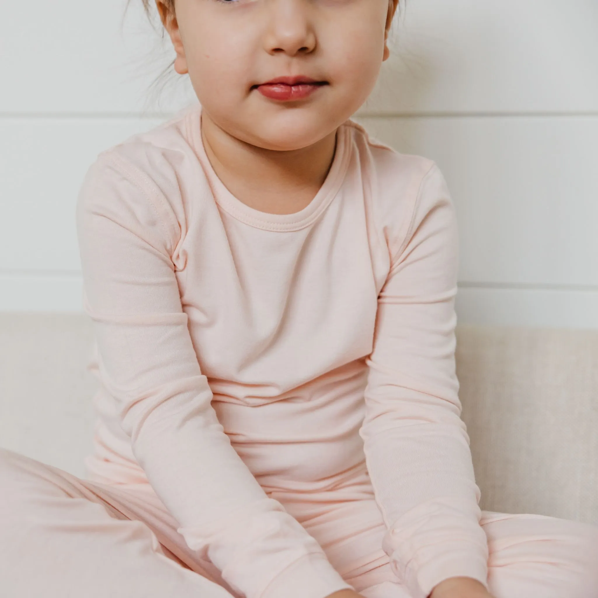 2pc Long Sleeve Pajama Set - Blush