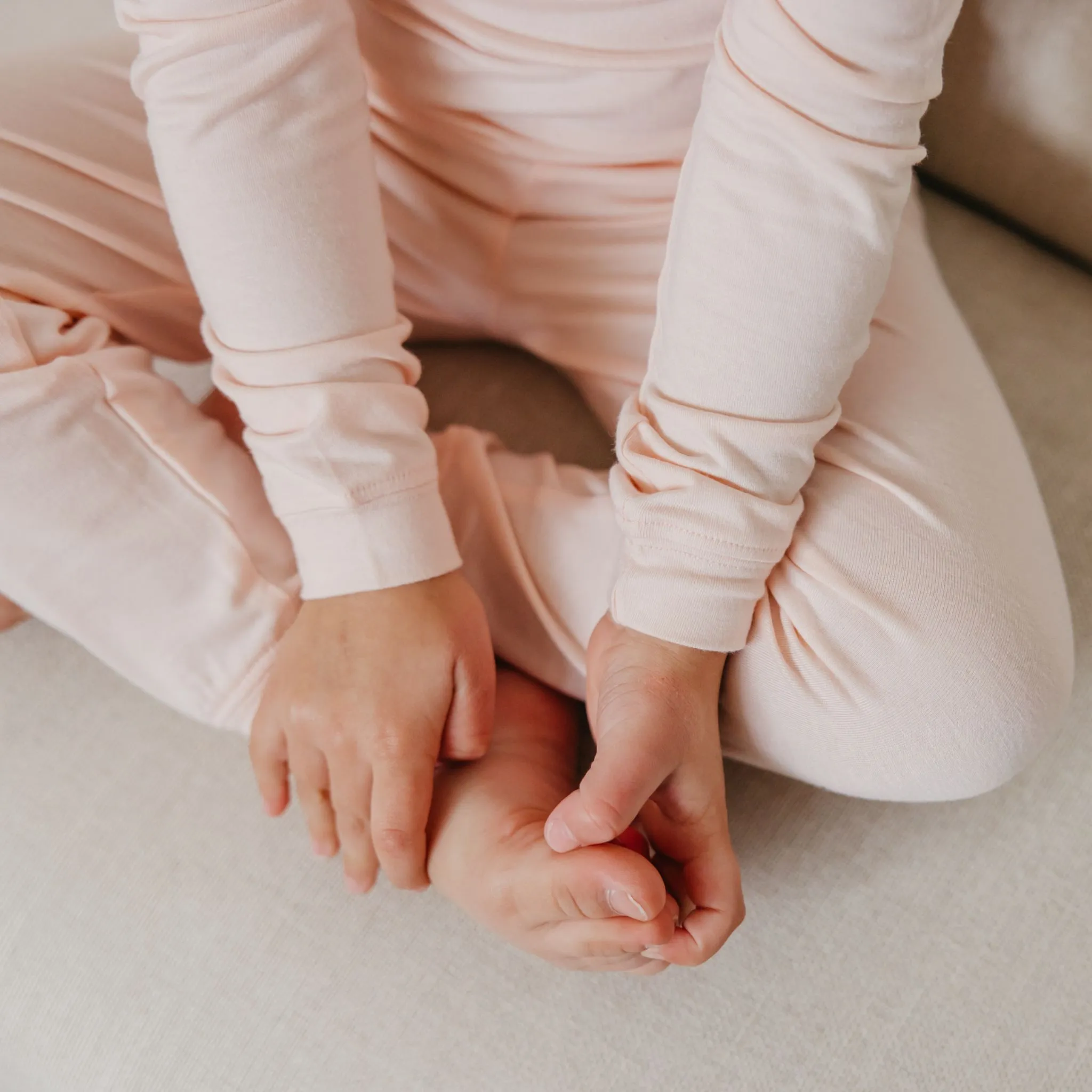 2pc Long Sleeve Pajama Set - Blush