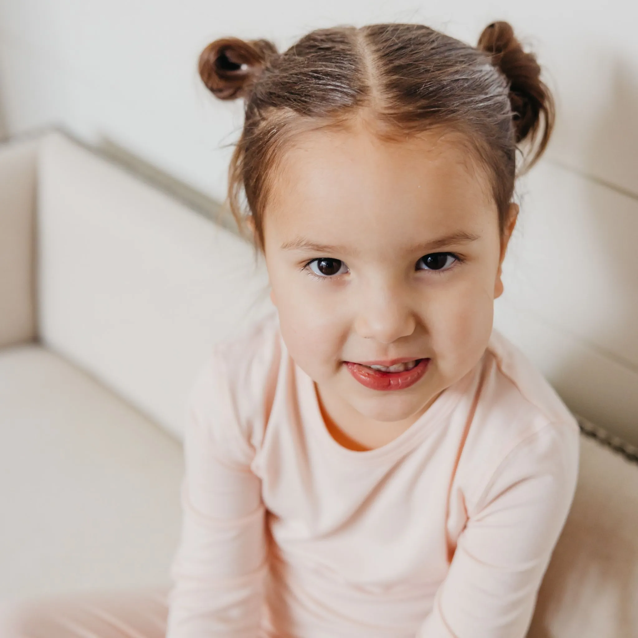 2pc Long Sleeve Pajama Set - Blush