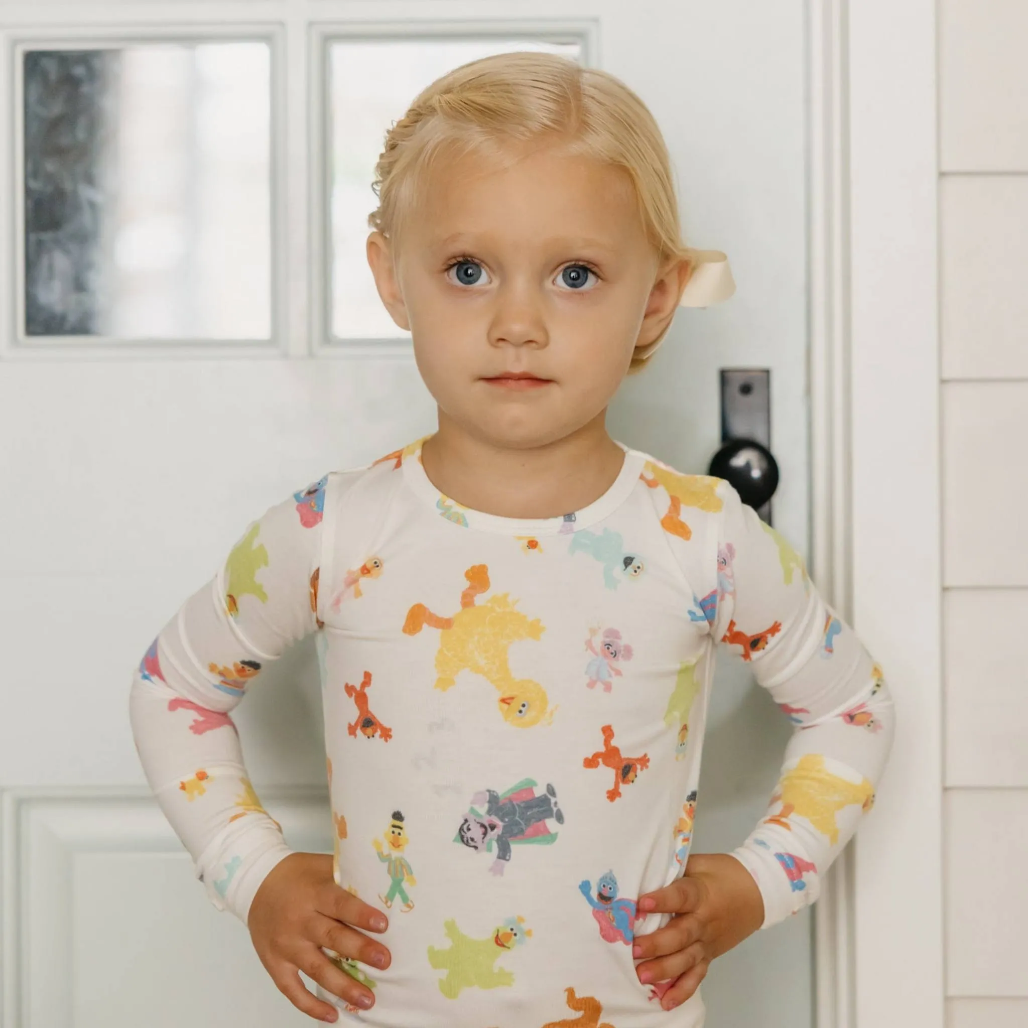 2pc Long Sleeve Pajama Set - Sesame Friends