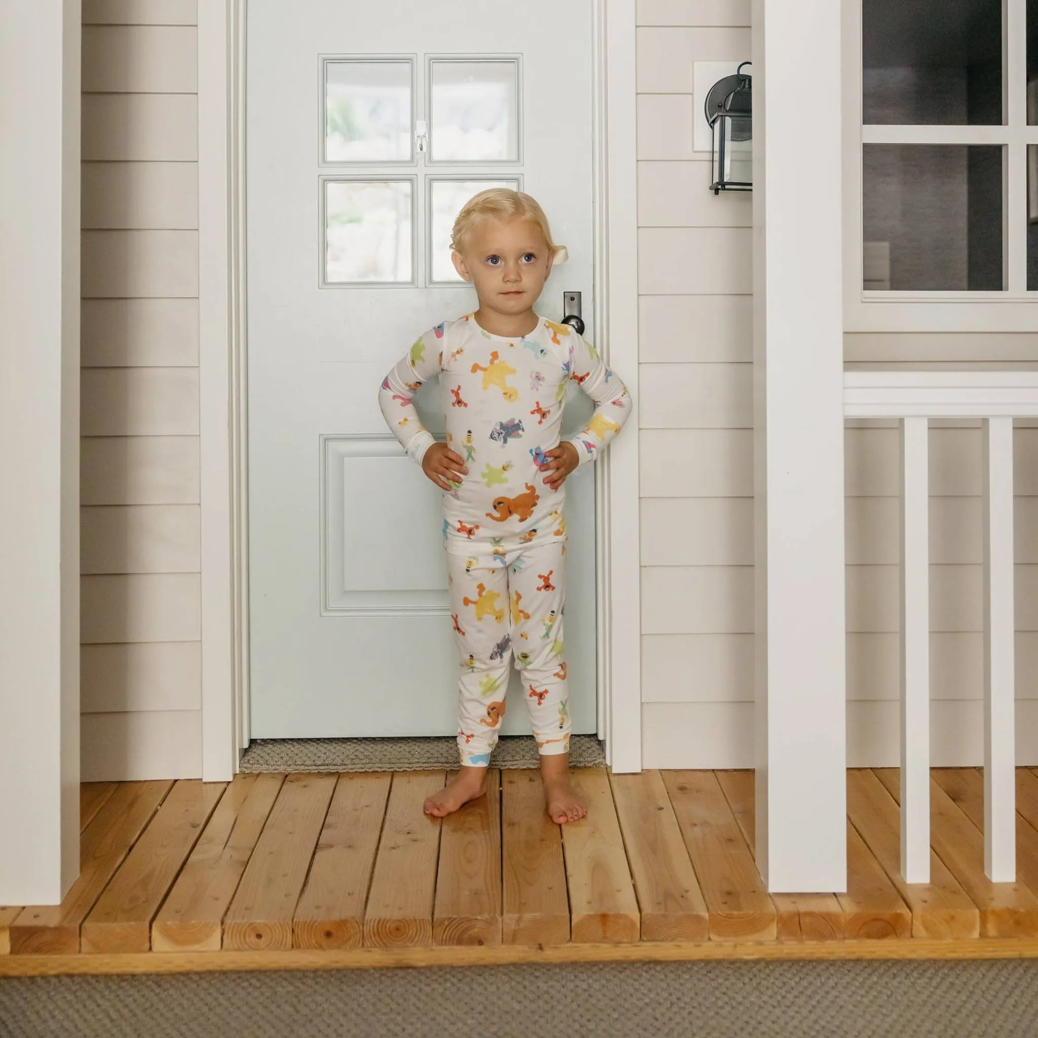 2pc Long Sleeve Pajama Set - Sesame Friends