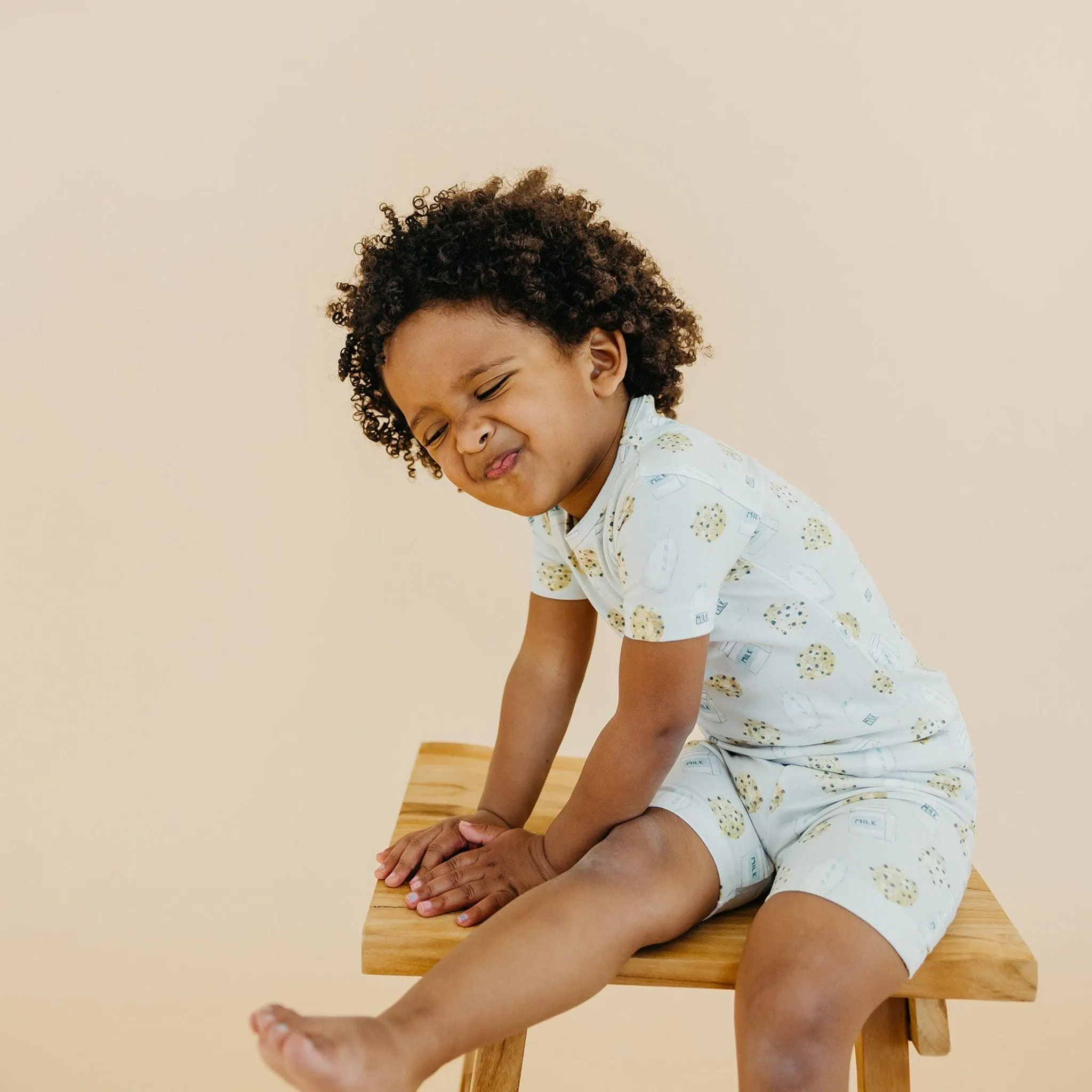 2pc Short Sleeve Pajama Set - Chip