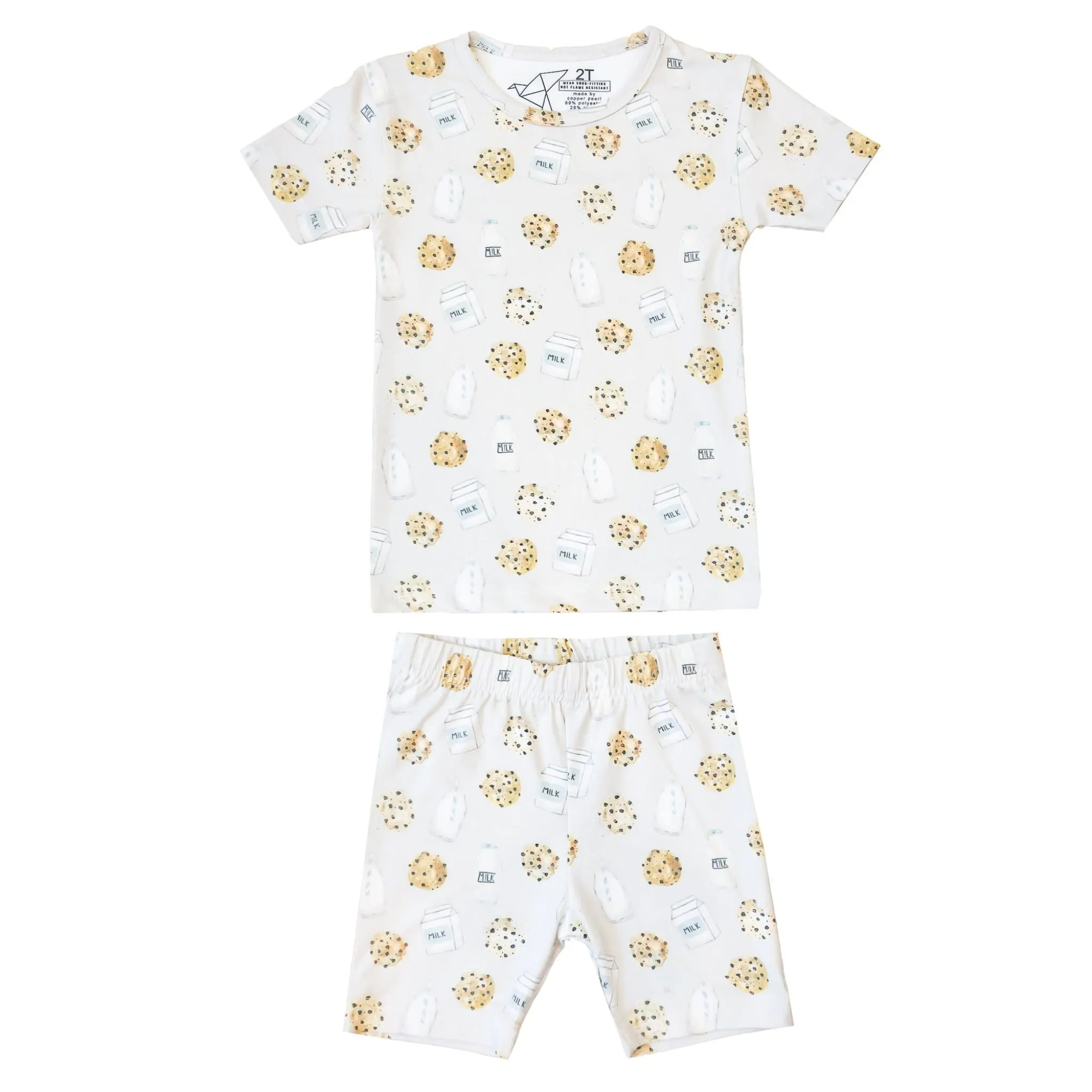 2pc Short Sleeve Pajama Set - Chip