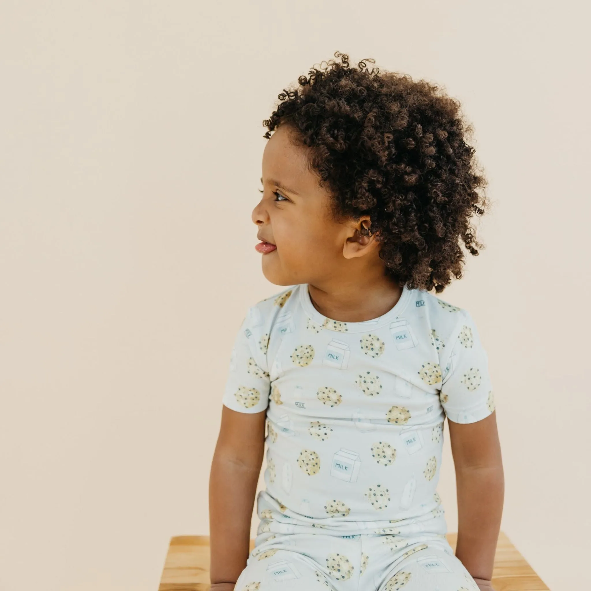 2pc Short Sleeve Pajama Set - Chip