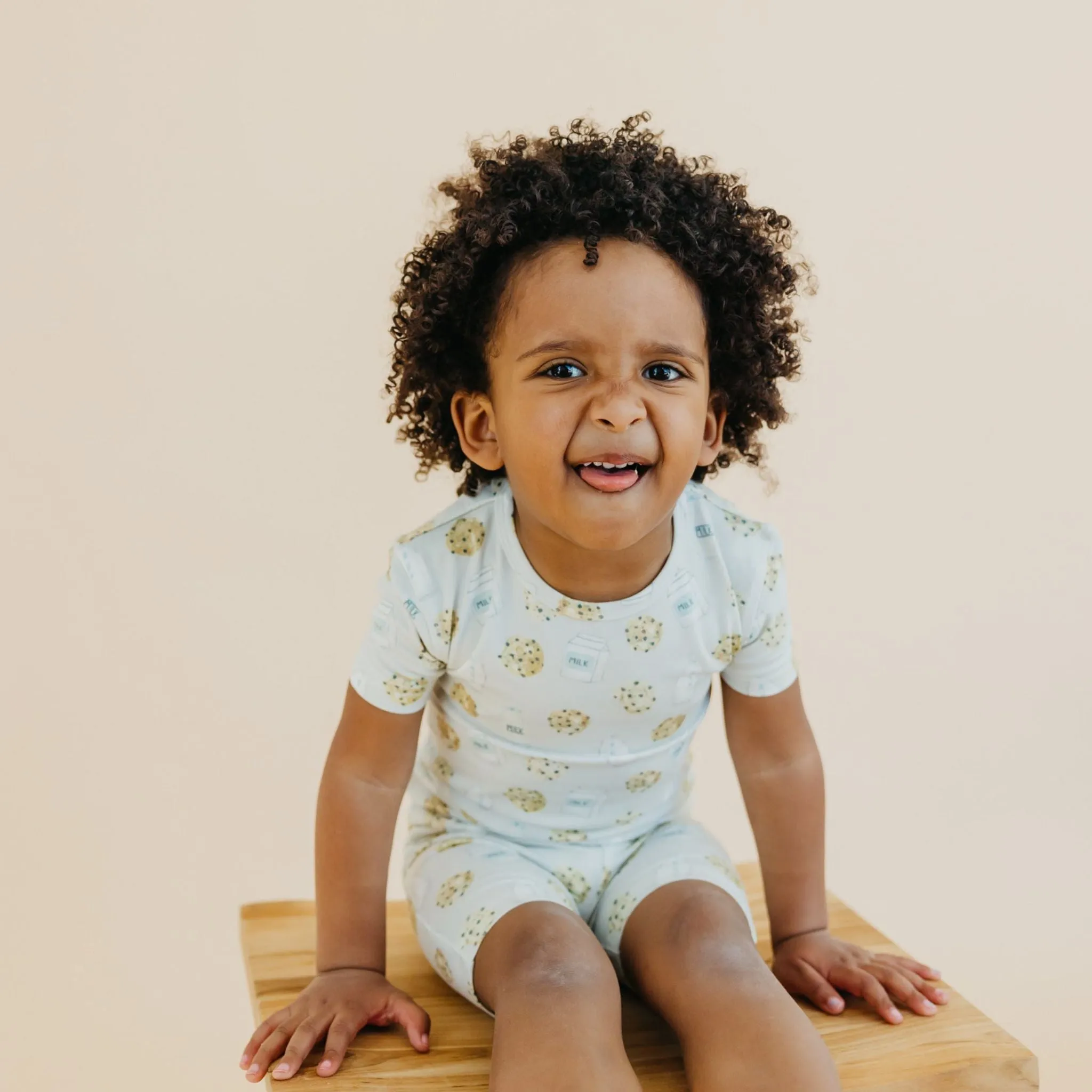 2pc Short Sleeve Pajama Set - Chip