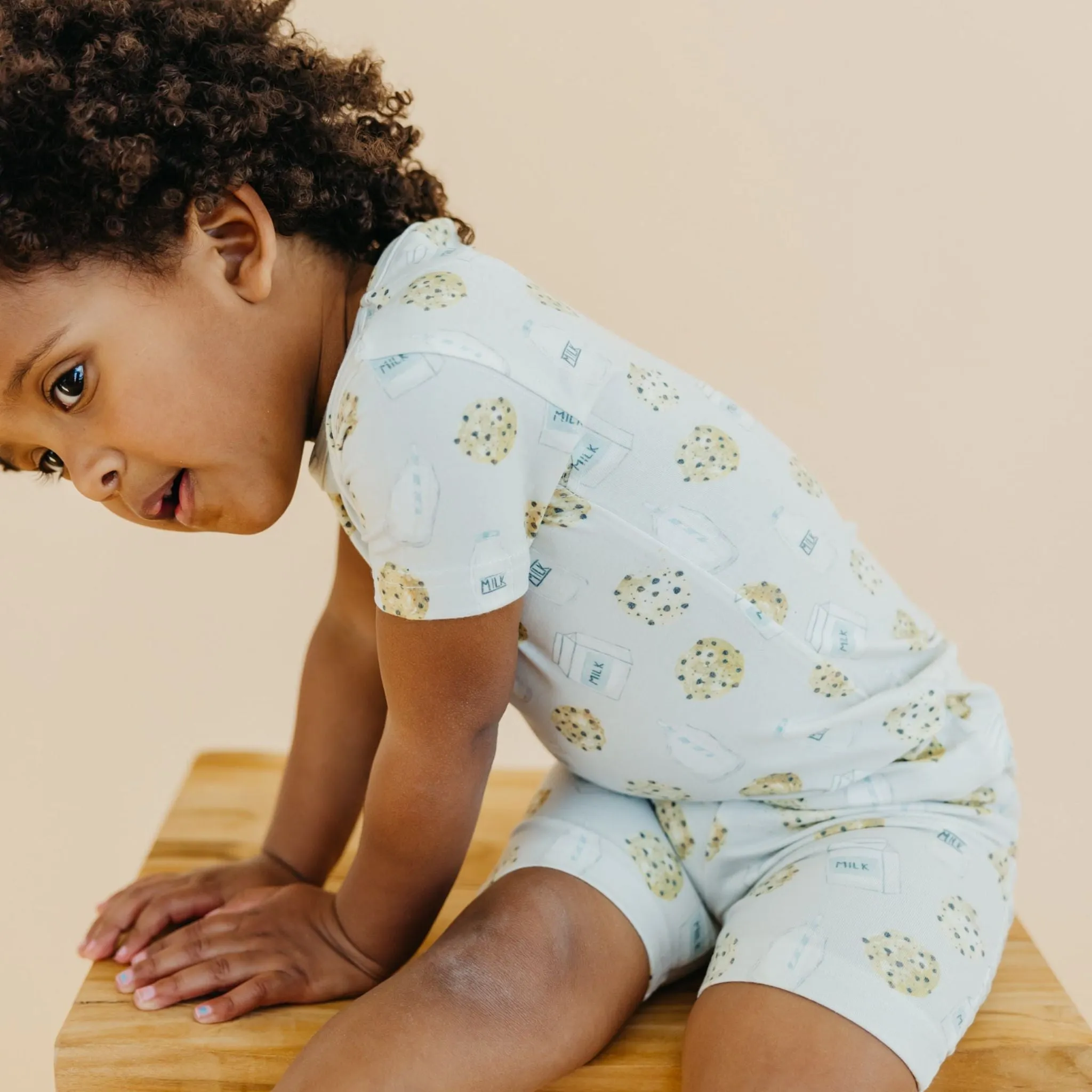 2pc Short Sleeve Pajama Set - Chip