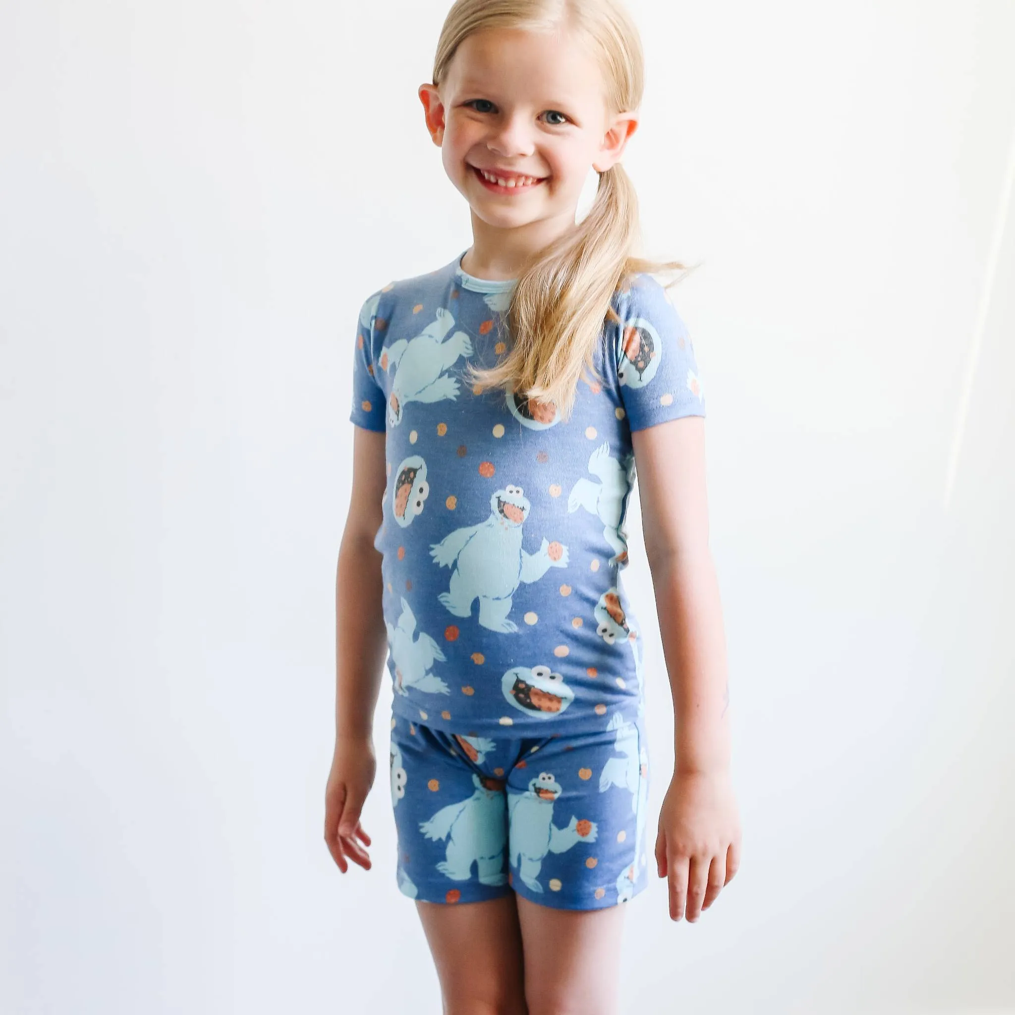 2pc Short Sleeve Pajama Set - Cookie Monster