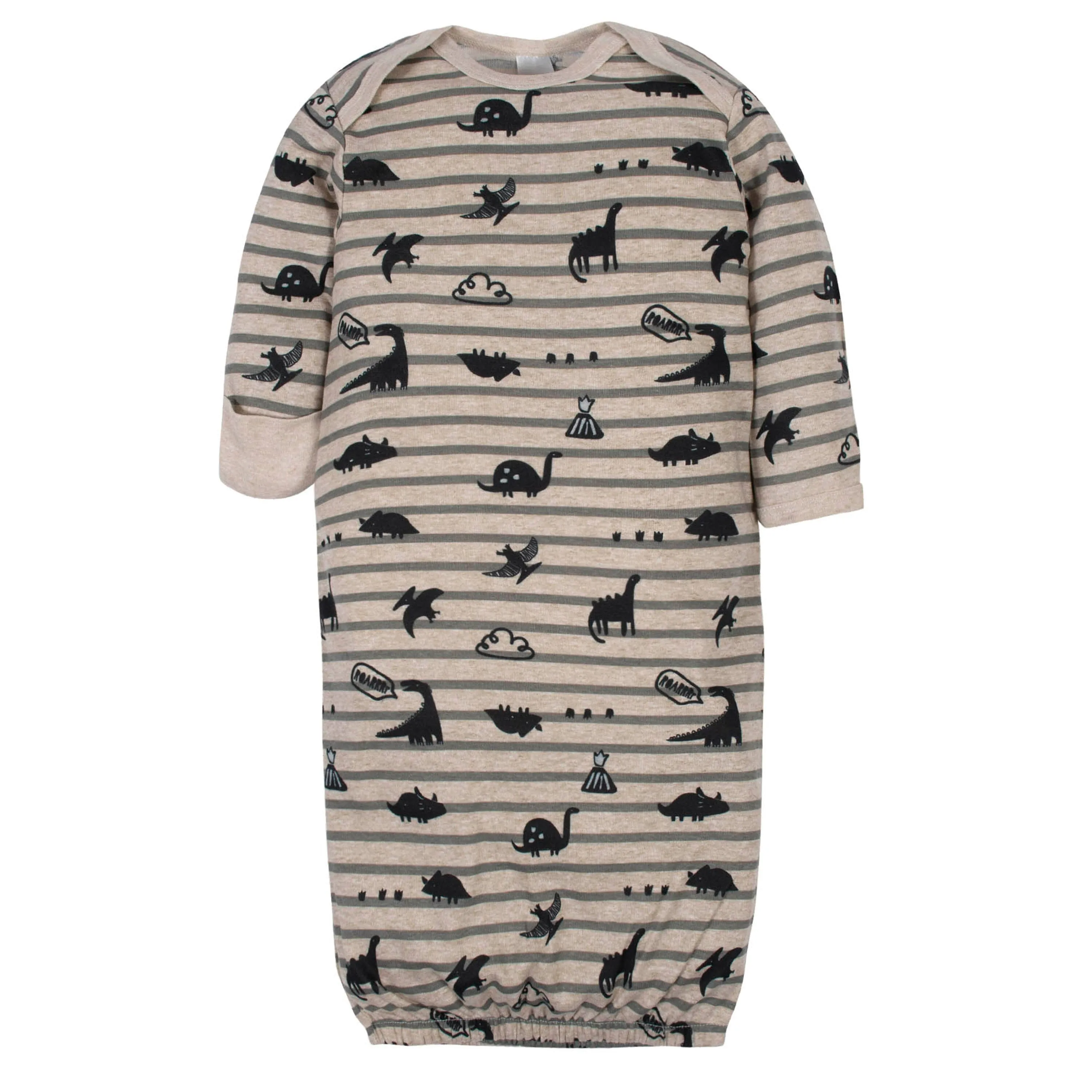 3-Pack Baby Boys Dino Gowns