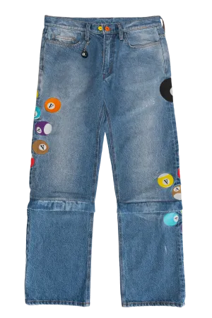 8 BVLL SKATER JEANS/SHORTS with “V” BALL KEYCHAIN
