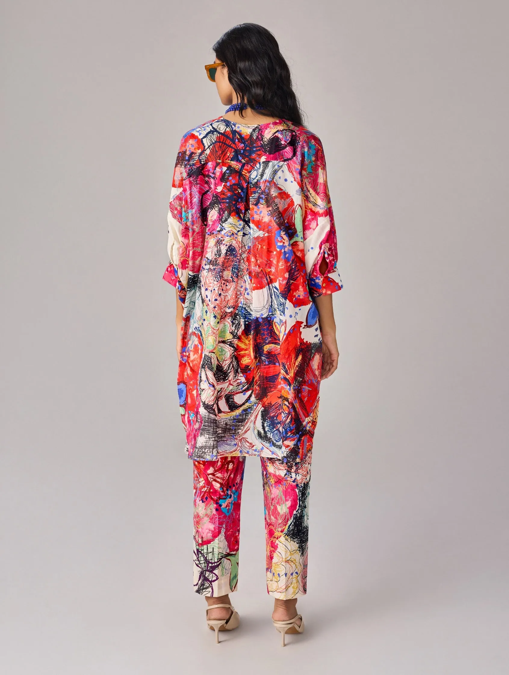 Akira multicolor tunic and trousers