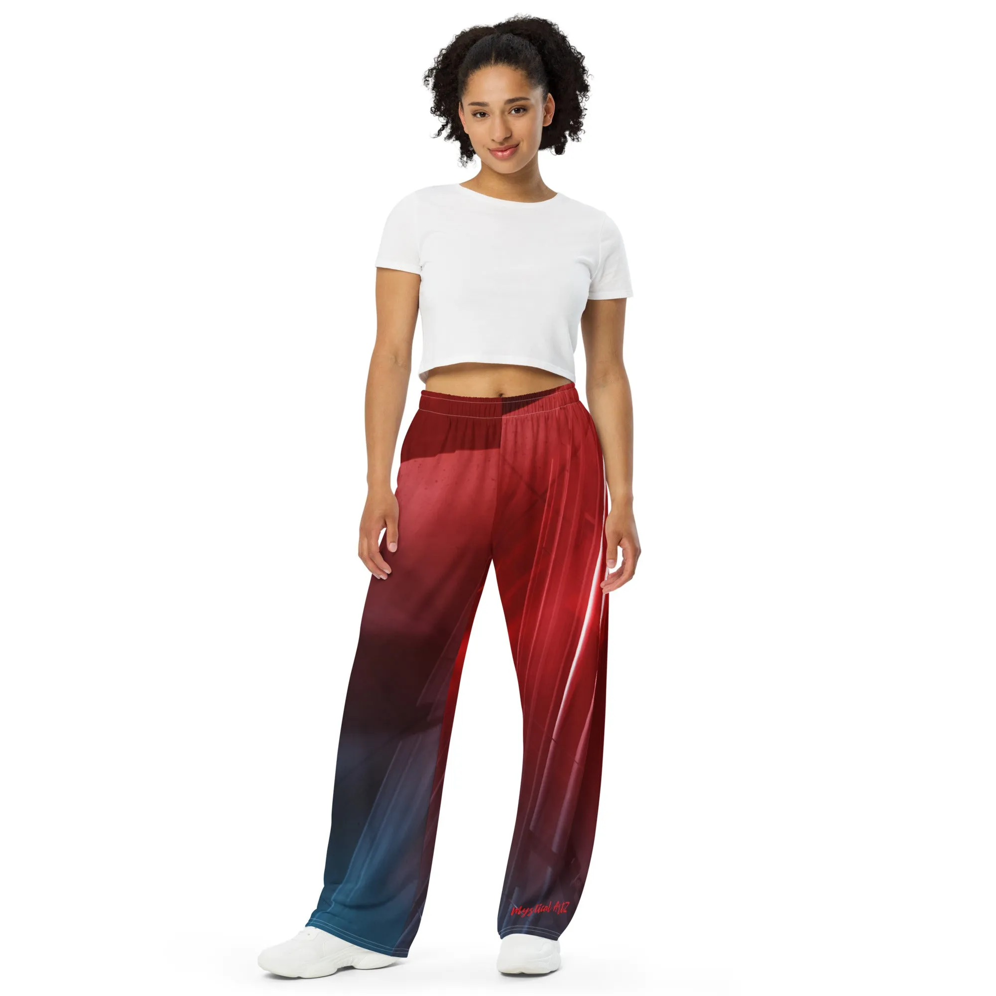 All-over print unisex wide-leg pants