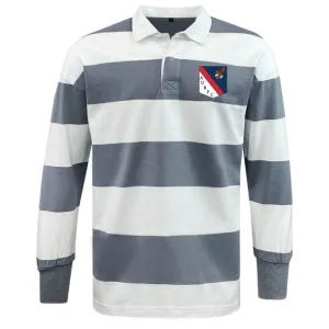 American University Classic Long Sleeve Hooped Rugby Jersey