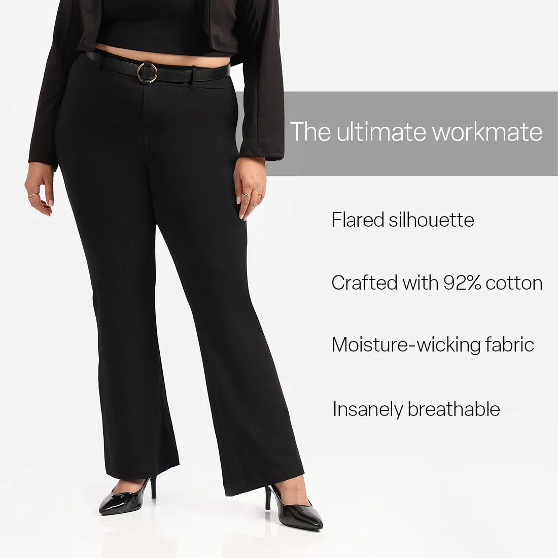 AM:PM Air Flare Trousers - Cotton Tall