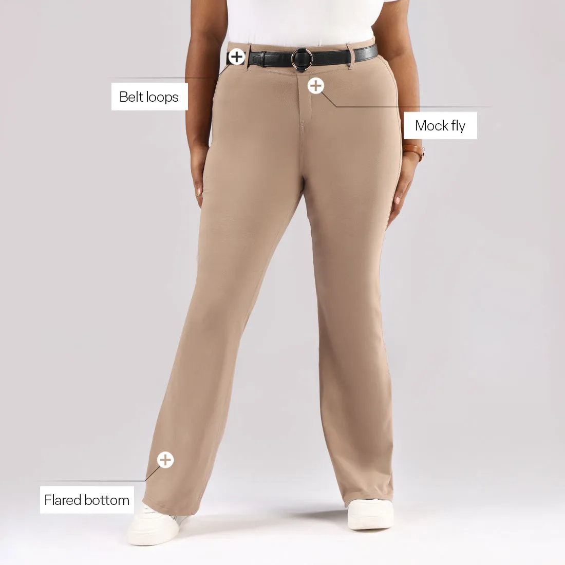 AM:PM Air Flare Trousers - Cotton Tall