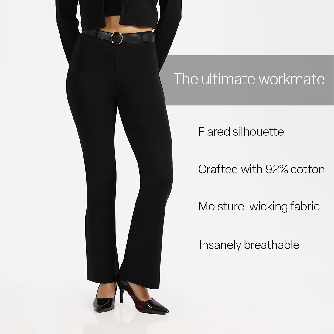 AM:PM Air Flare Trousers - Cotton Tall