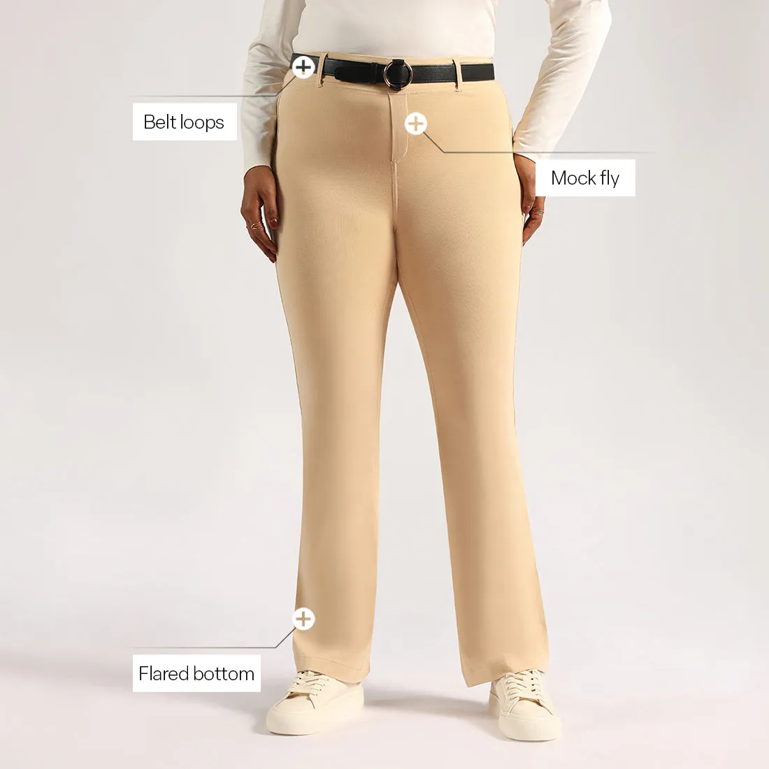 AM:PM Air Flare Trousers - Cotton