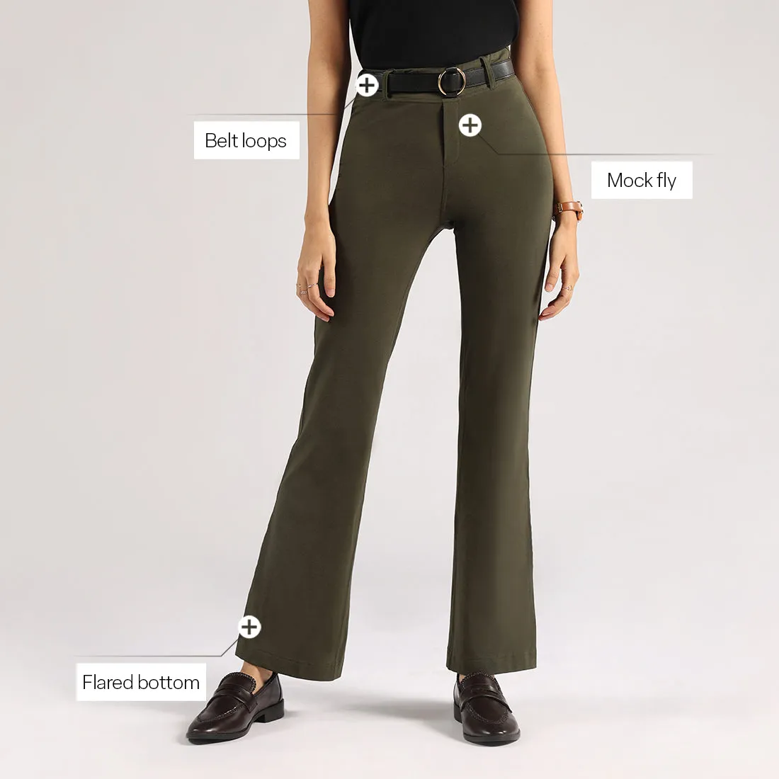 AM:PM Air Flare Trousers - Cotton