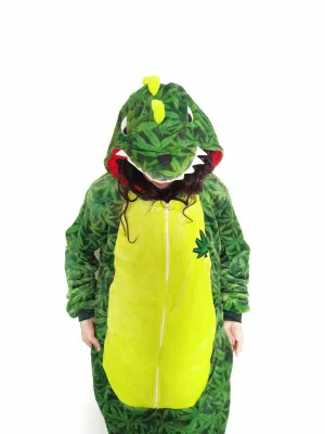 Animal Onesie Pajamas for Adult Unisex Cosplay Costume Plush One Piece (Stoner Dino)