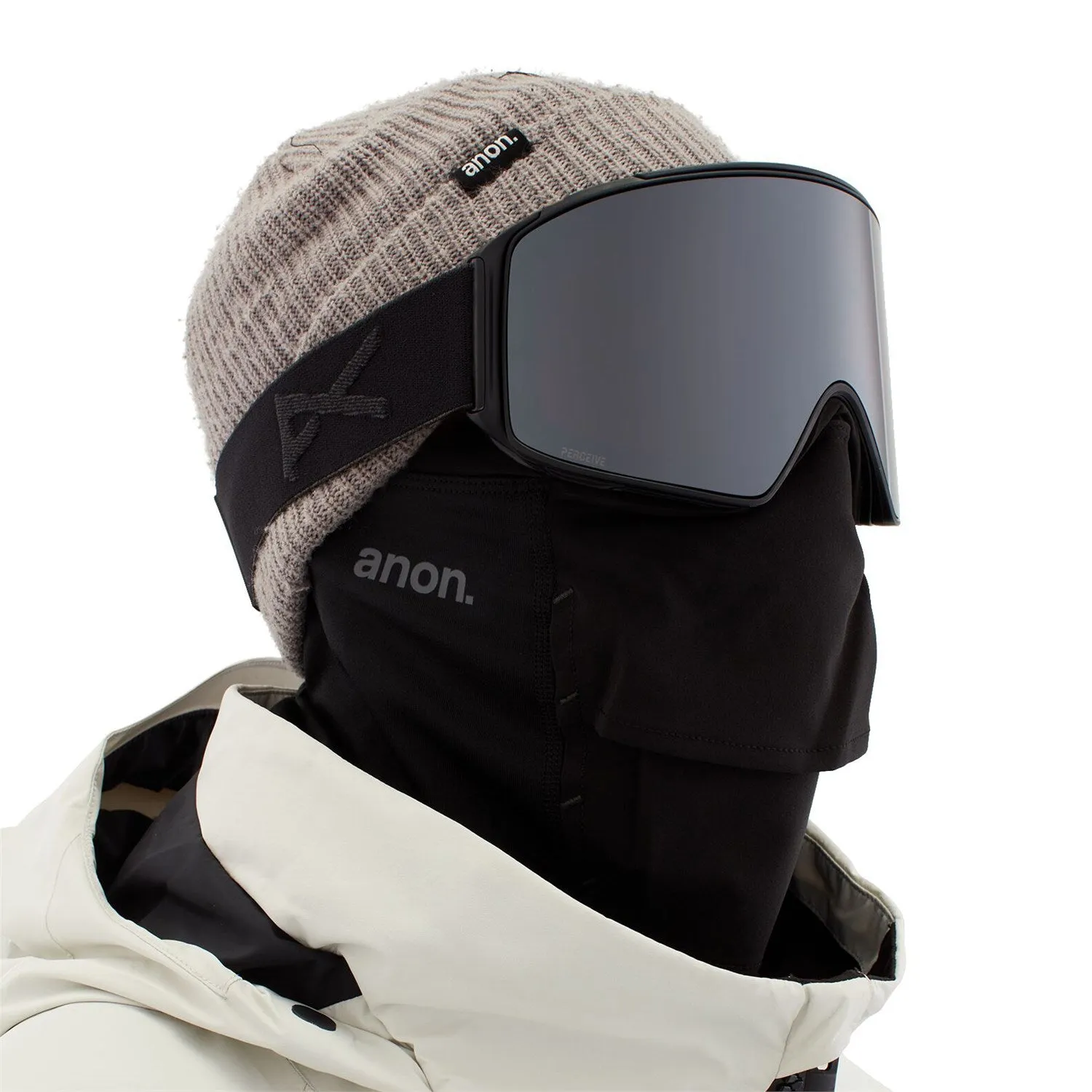 Anon M4 Cylindrical Snap Back Goggles & MFI Face Mask & Spare Lens Smoke / Perceive Sun Onyx Lens