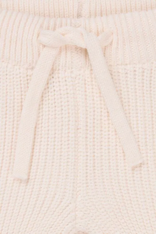 Antique White Knitted Trousers - Organic Cotton