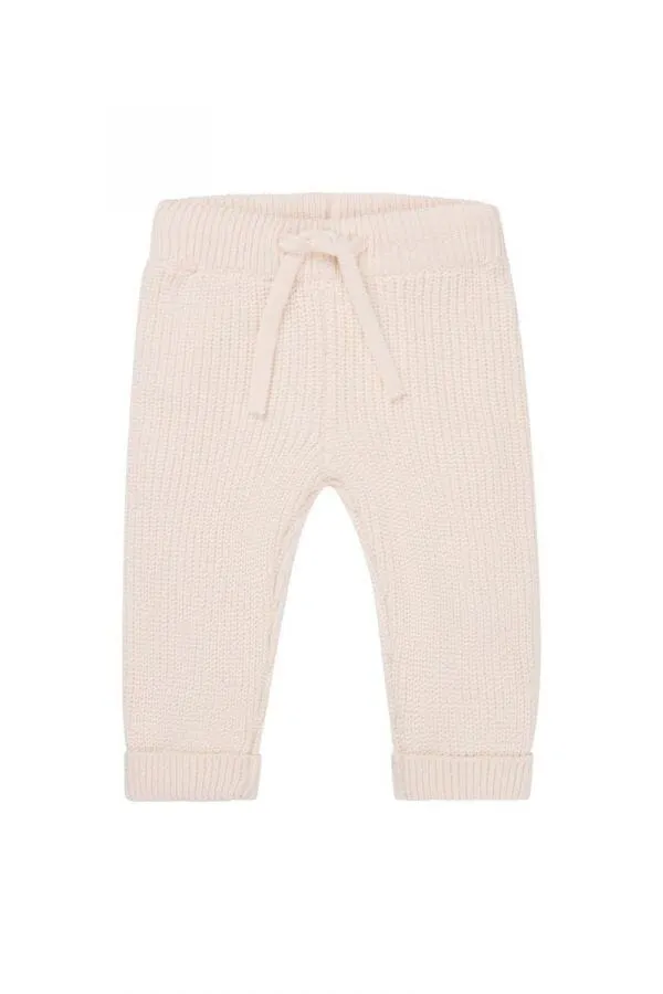 Antique White Knitted Trousers - Organic Cotton