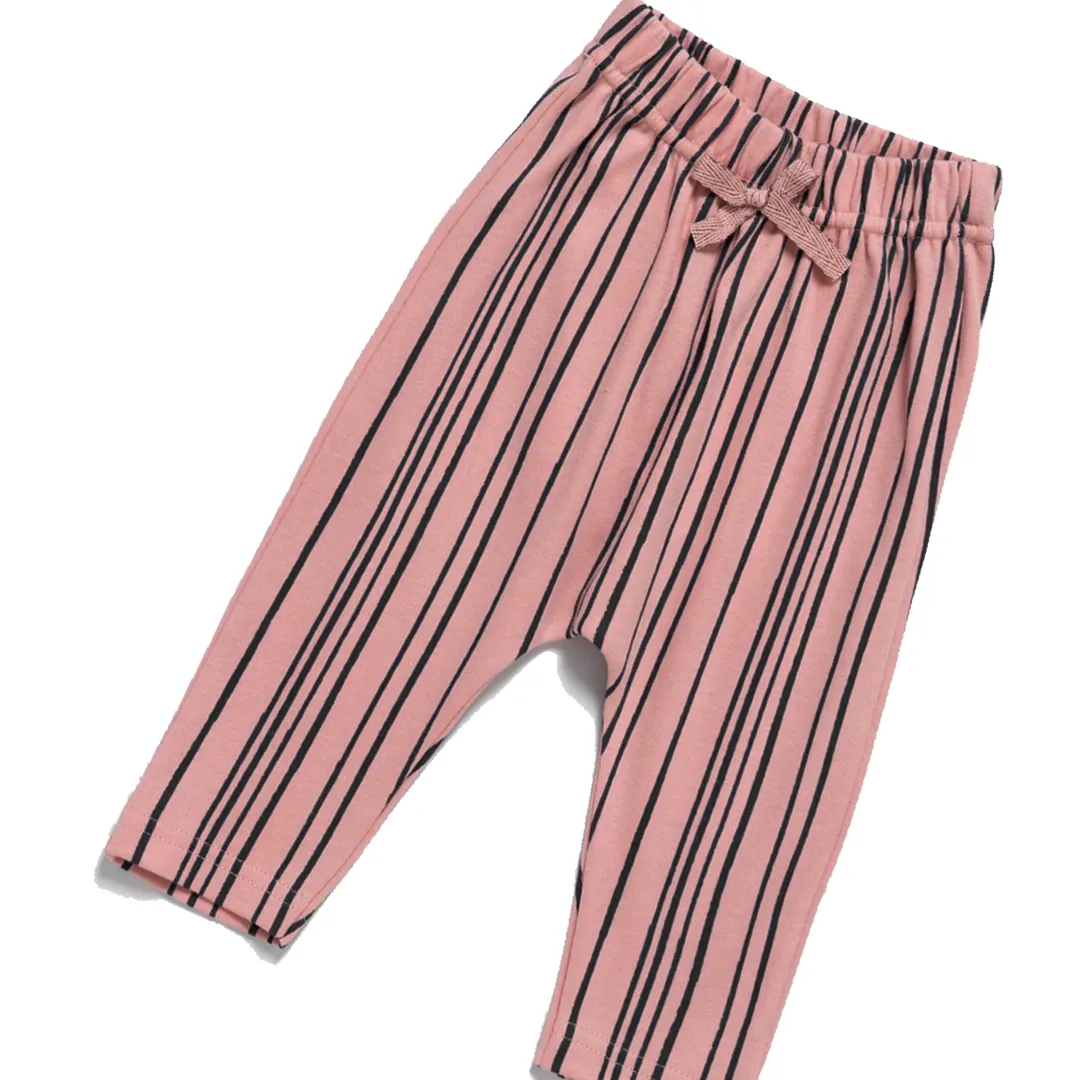 Artie - Super Stripey Pink & Navy Baby Trousers