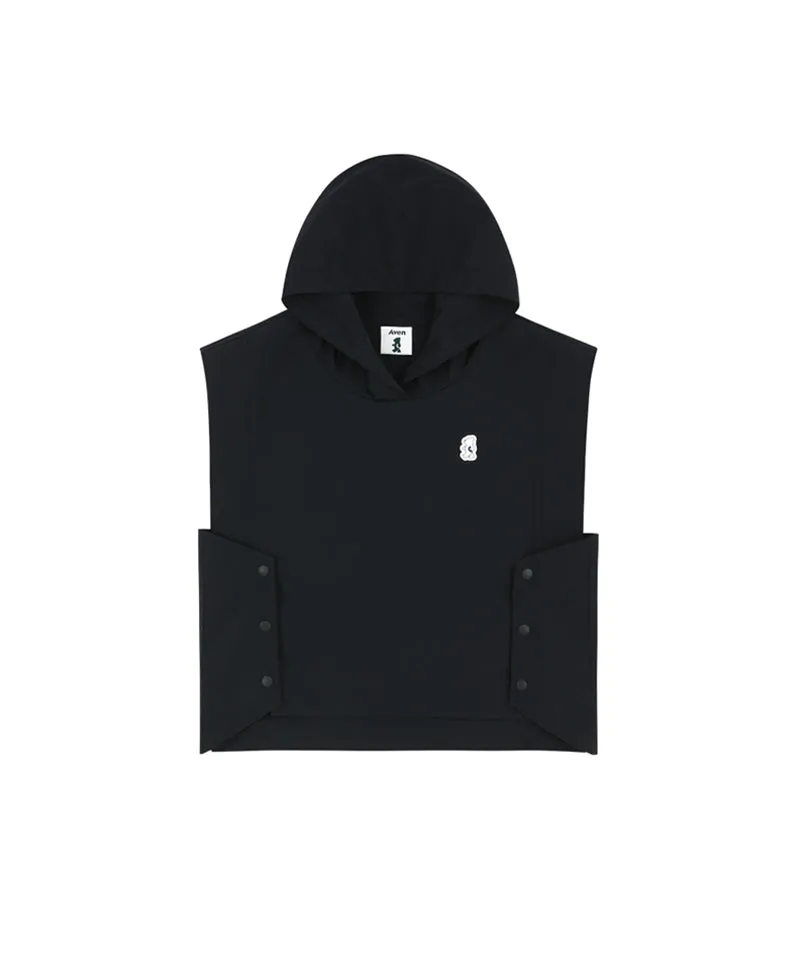 AVEN Nylon Hooded Vest - Black