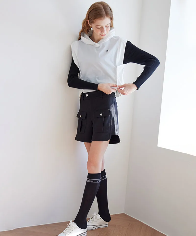AVEN Nylon Hooded Vest - White