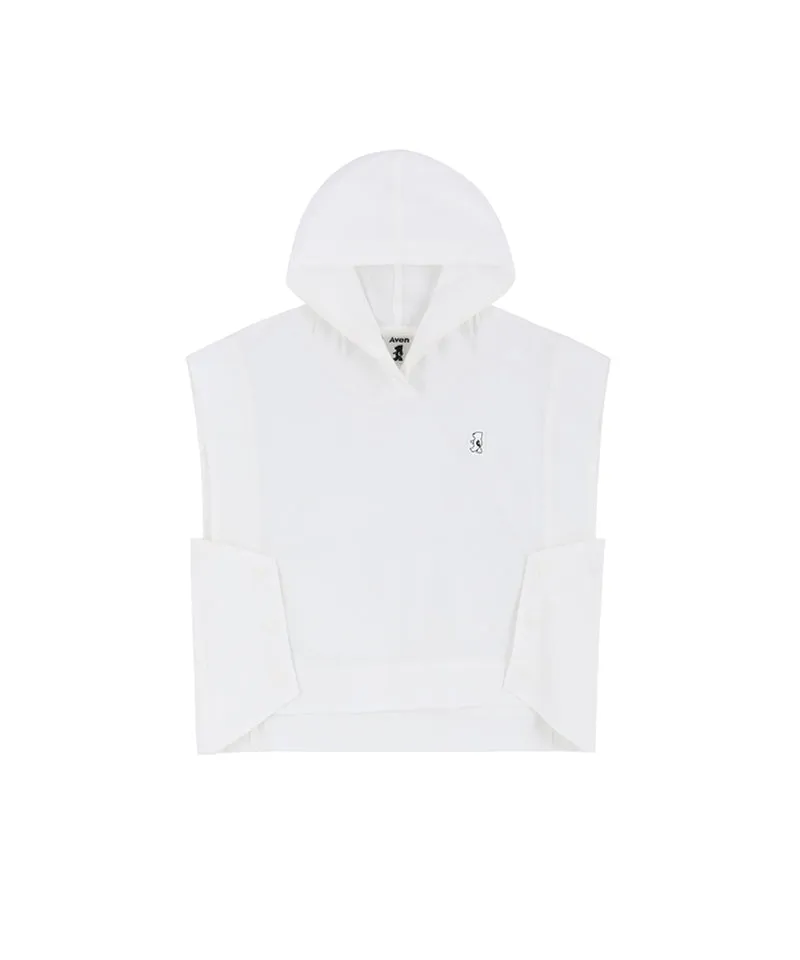 AVEN Nylon Hooded Vest - White