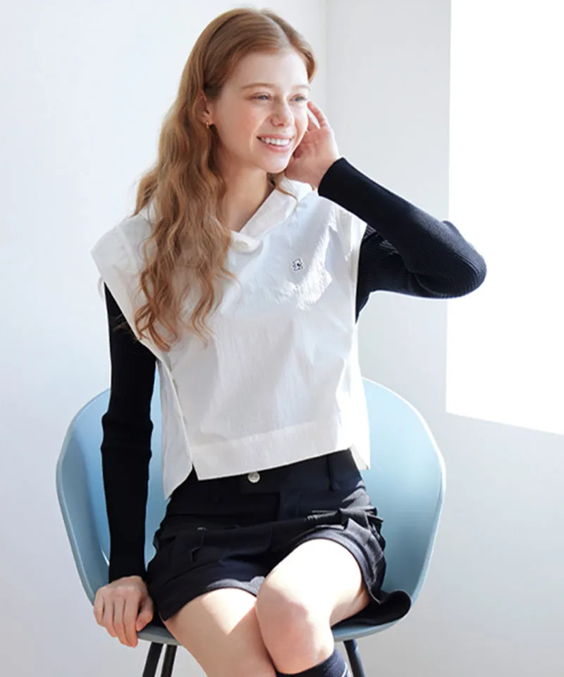 AVEN Nylon Hooded Vest - White