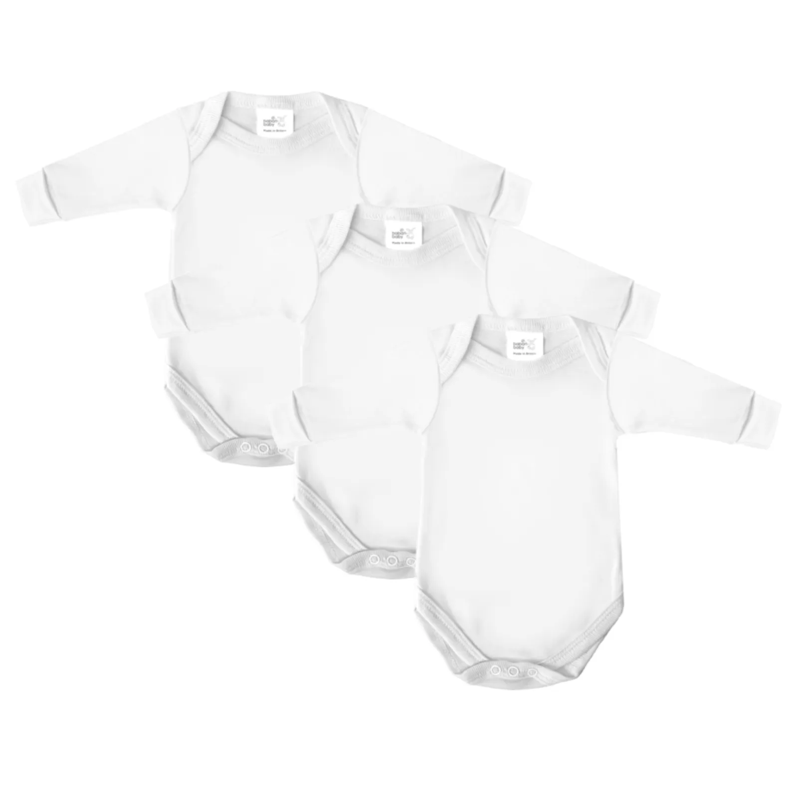 Baban Baby Long Sleeve Bodysuits - 3 Pack