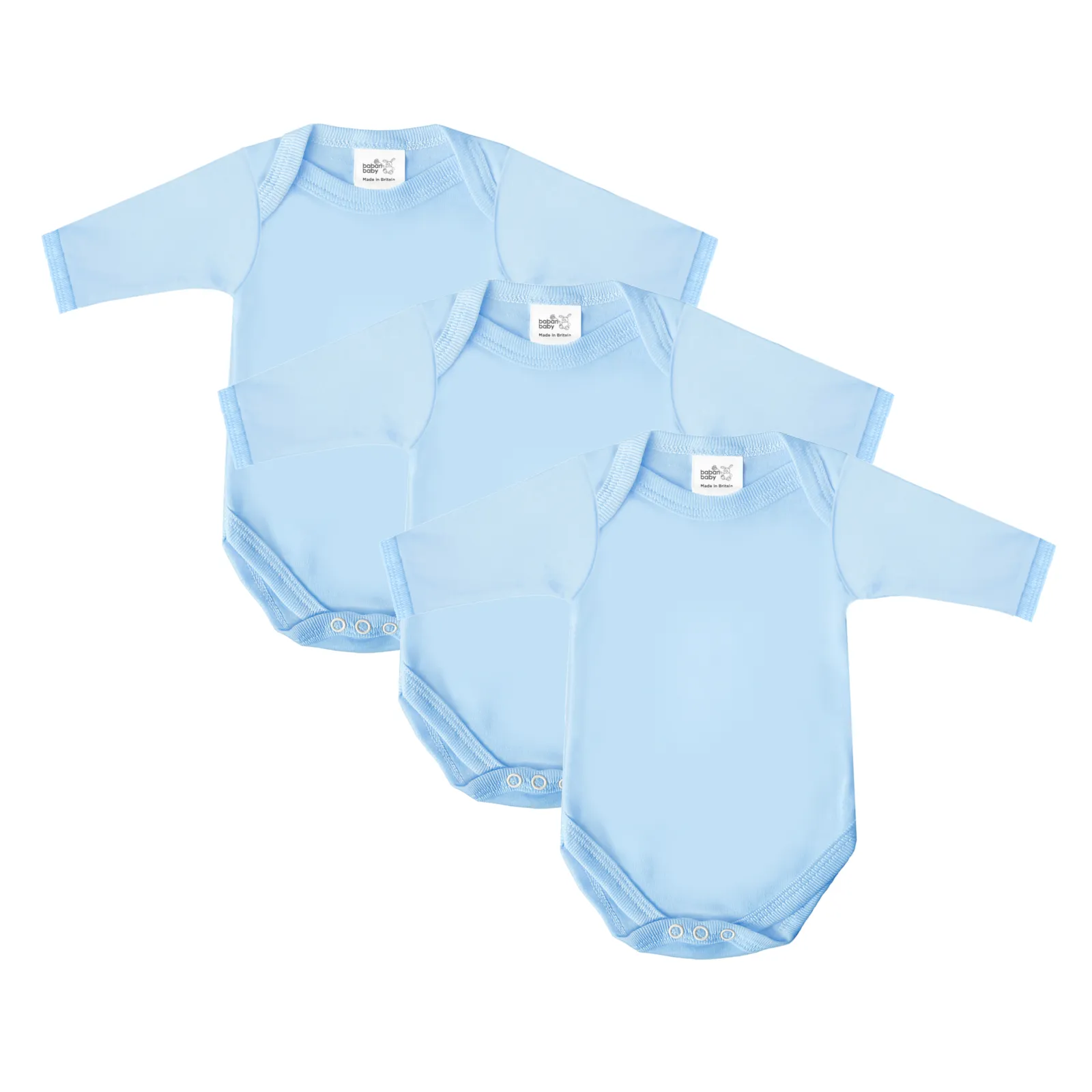 Baban Baby Long Sleeve Bodysuits - 3 Pack