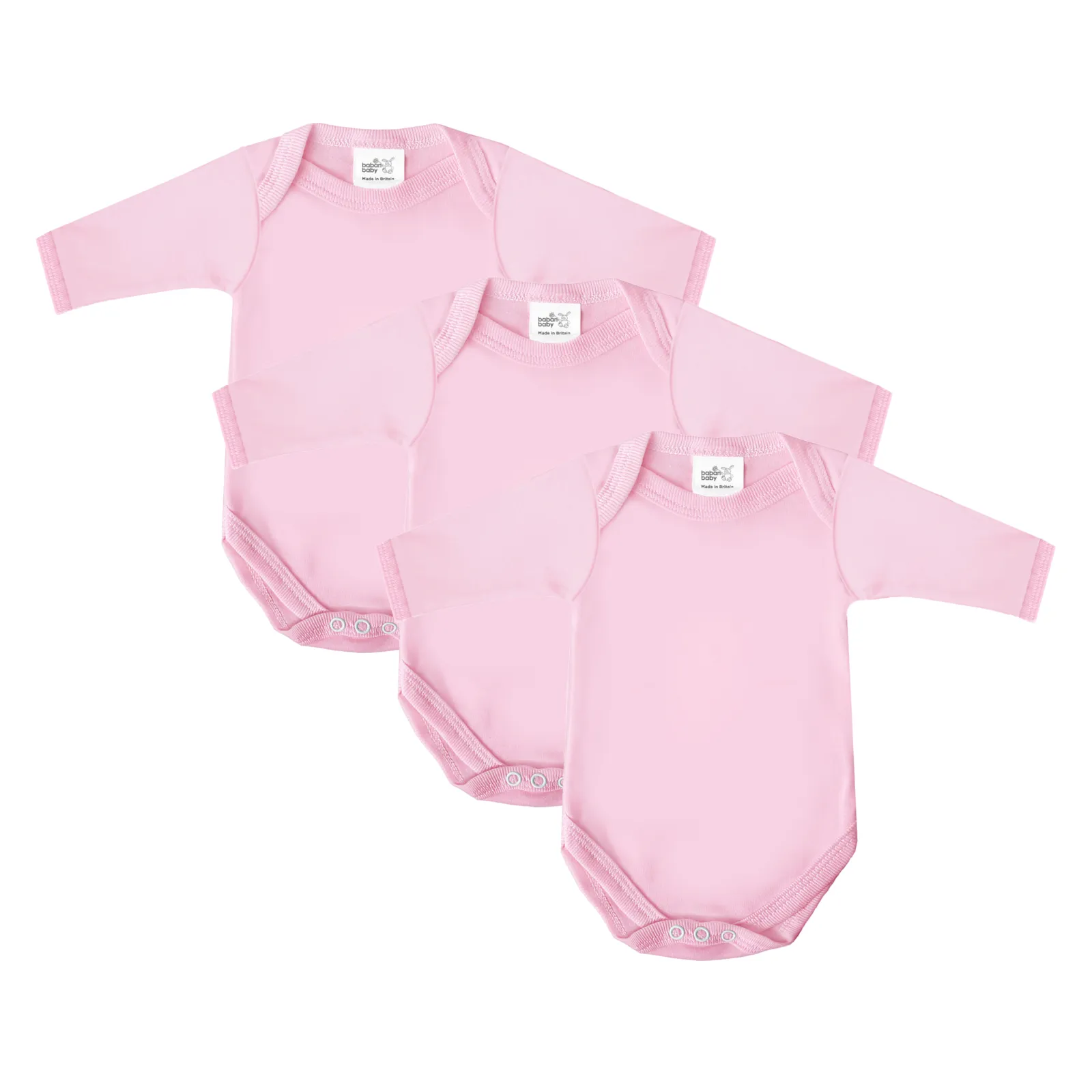 Baban Baby Long Sleeve Bodysuits - 3 Pack