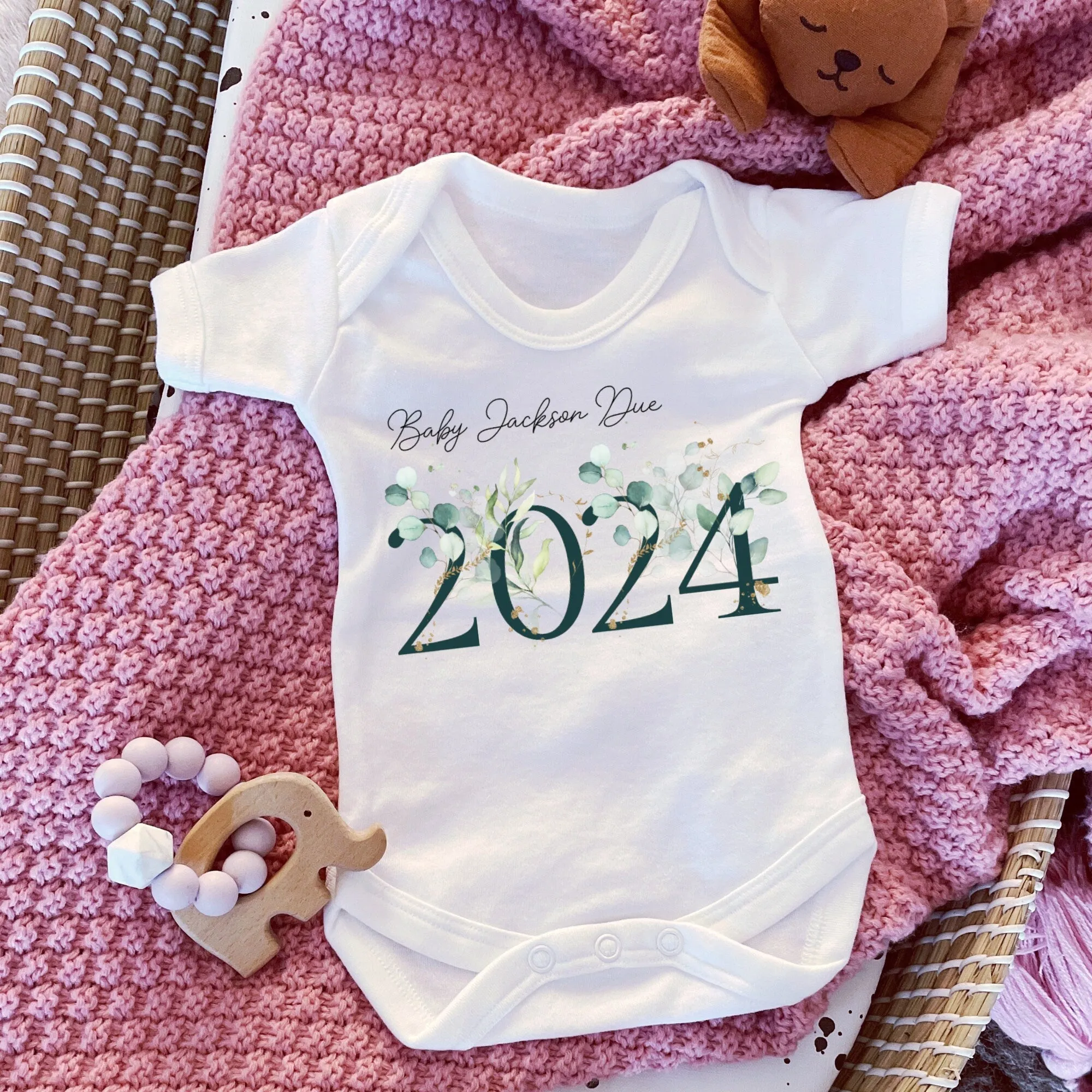 Baby Due 2024 Babygrow, Baby Coming 2023 Sleepsuit, baby girl hospital coming home outfit, Newborn Pregnancy Announcement Vest, New Mum Gift