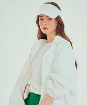 BENECIA 12 Shirring Hooded Jumper - White