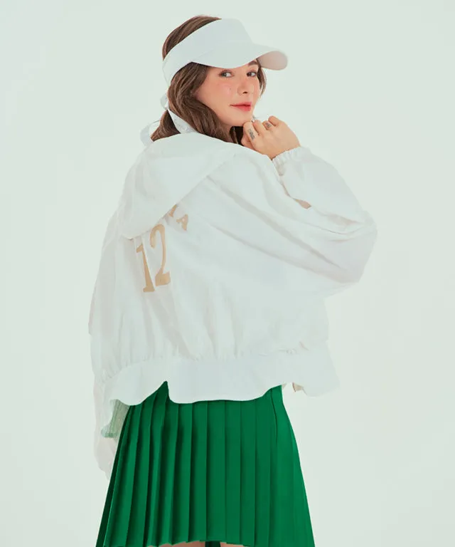 BENECIA 12 Shirring Hooded Jumper - White