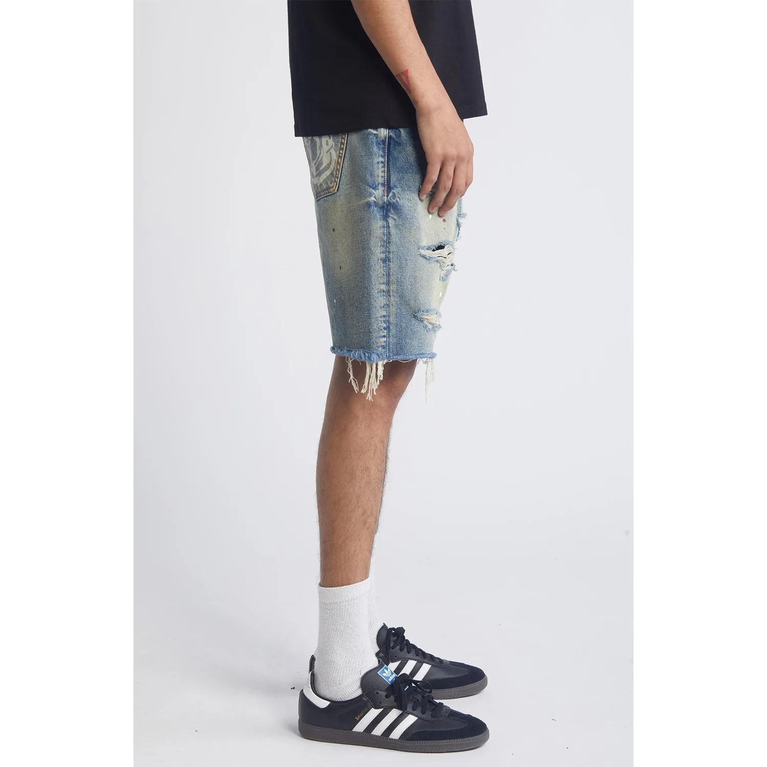 Billionaire Boys Club BB Cadet Jean Shorts Washed Denim 841-3107-EVO
