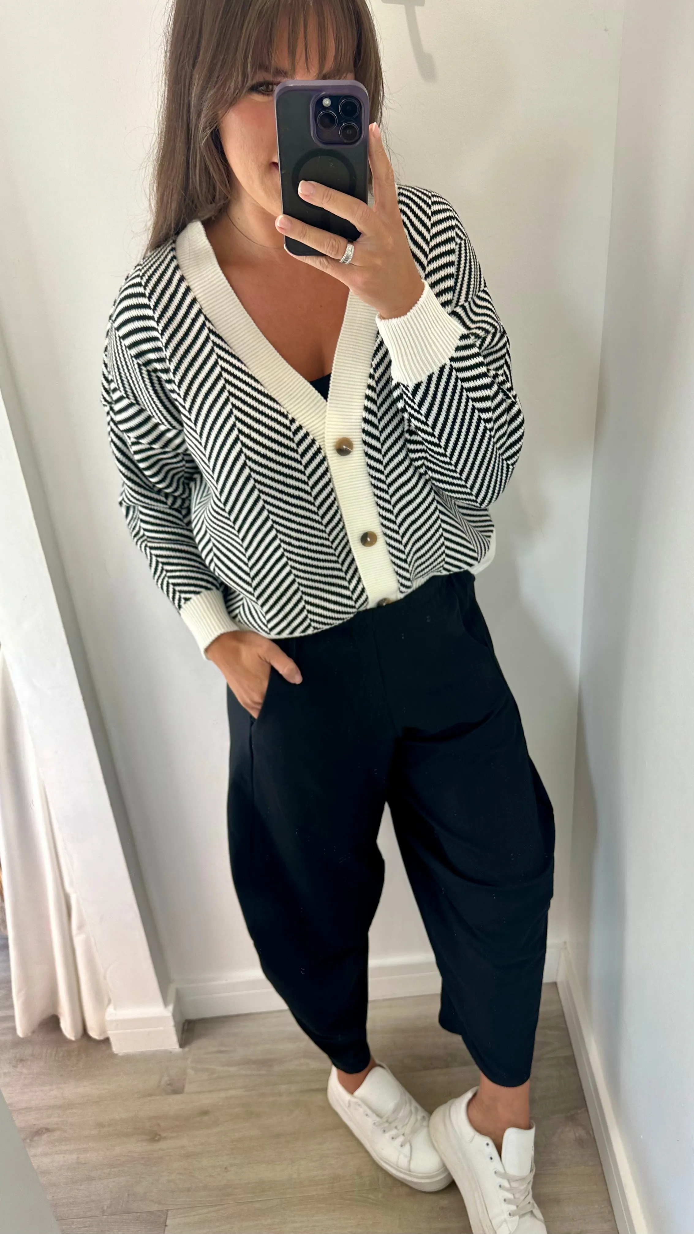 BLACK COCOON JERSEY TROUSERS