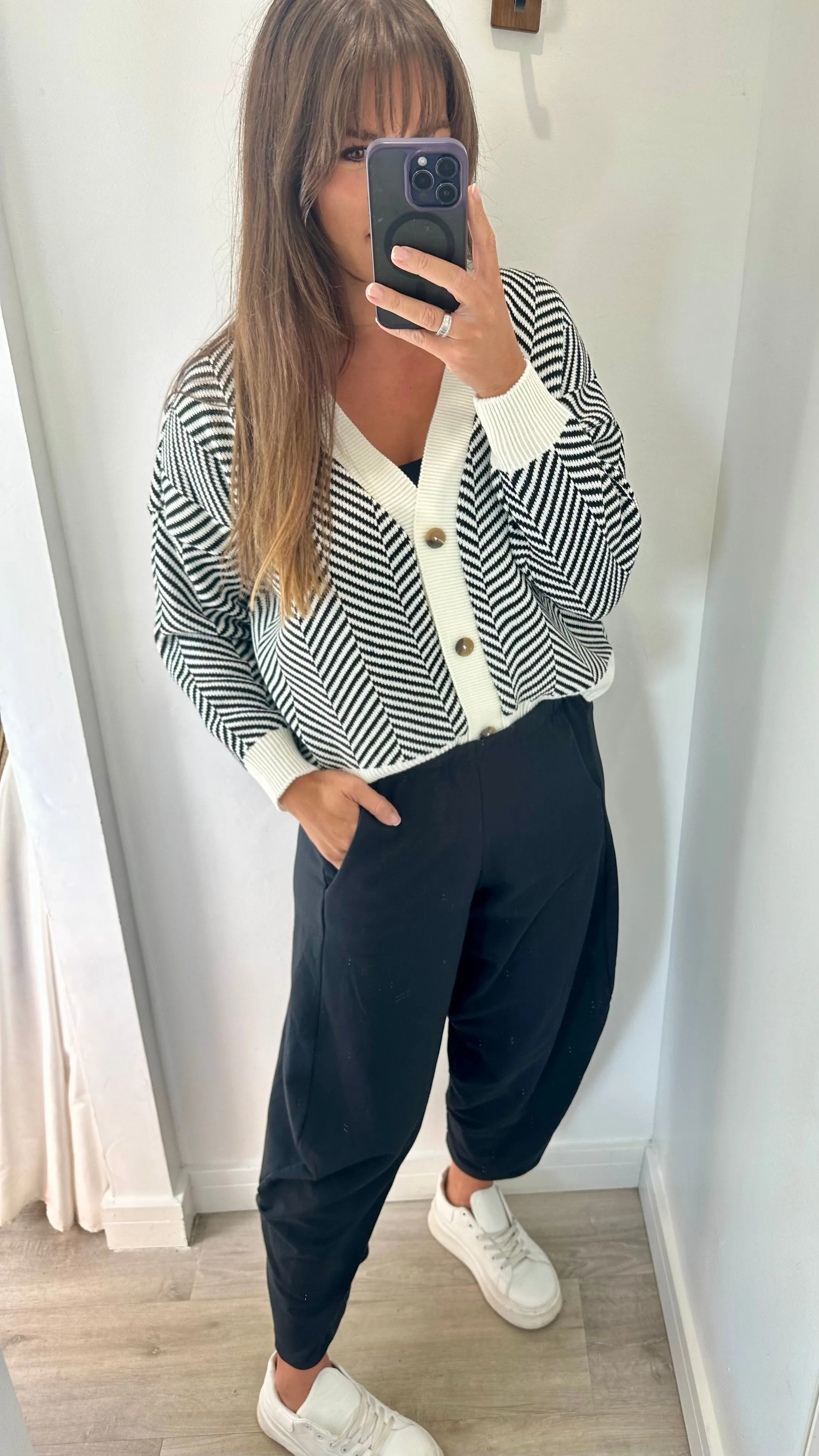 BLACK COCOON JERSEY TROUSERS