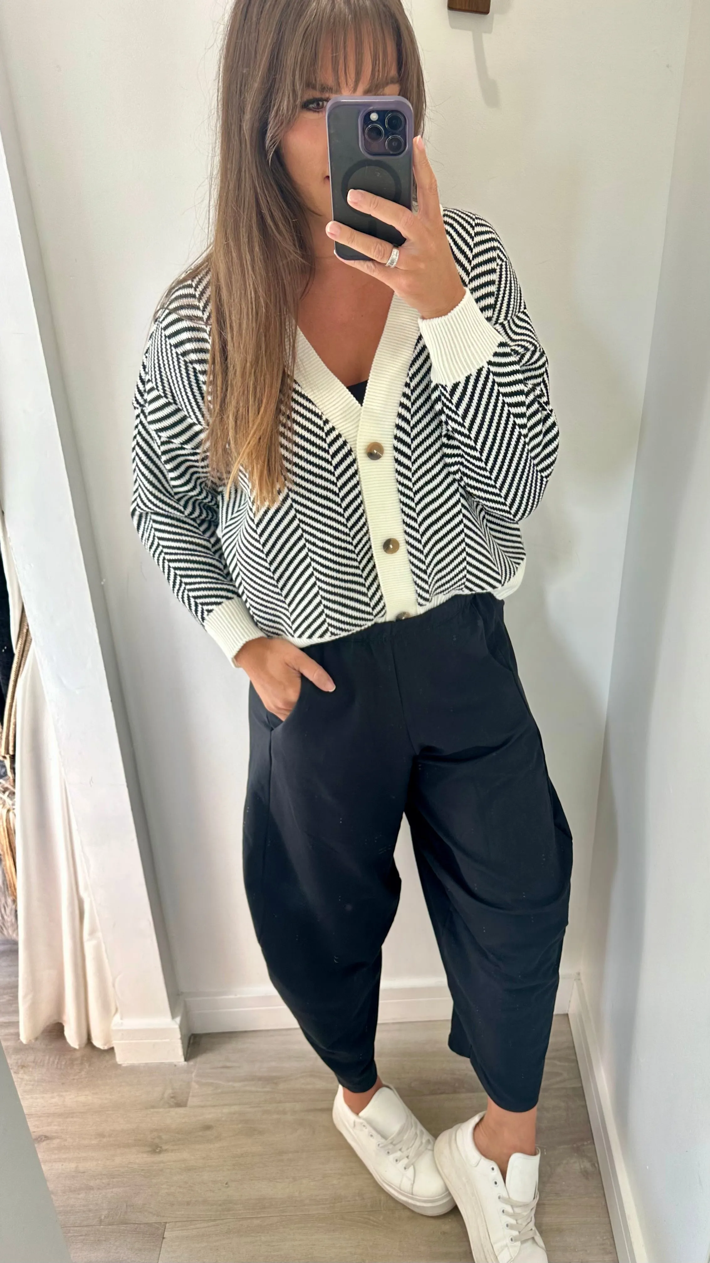 BLACK COCOON JERSEY TROUSERS