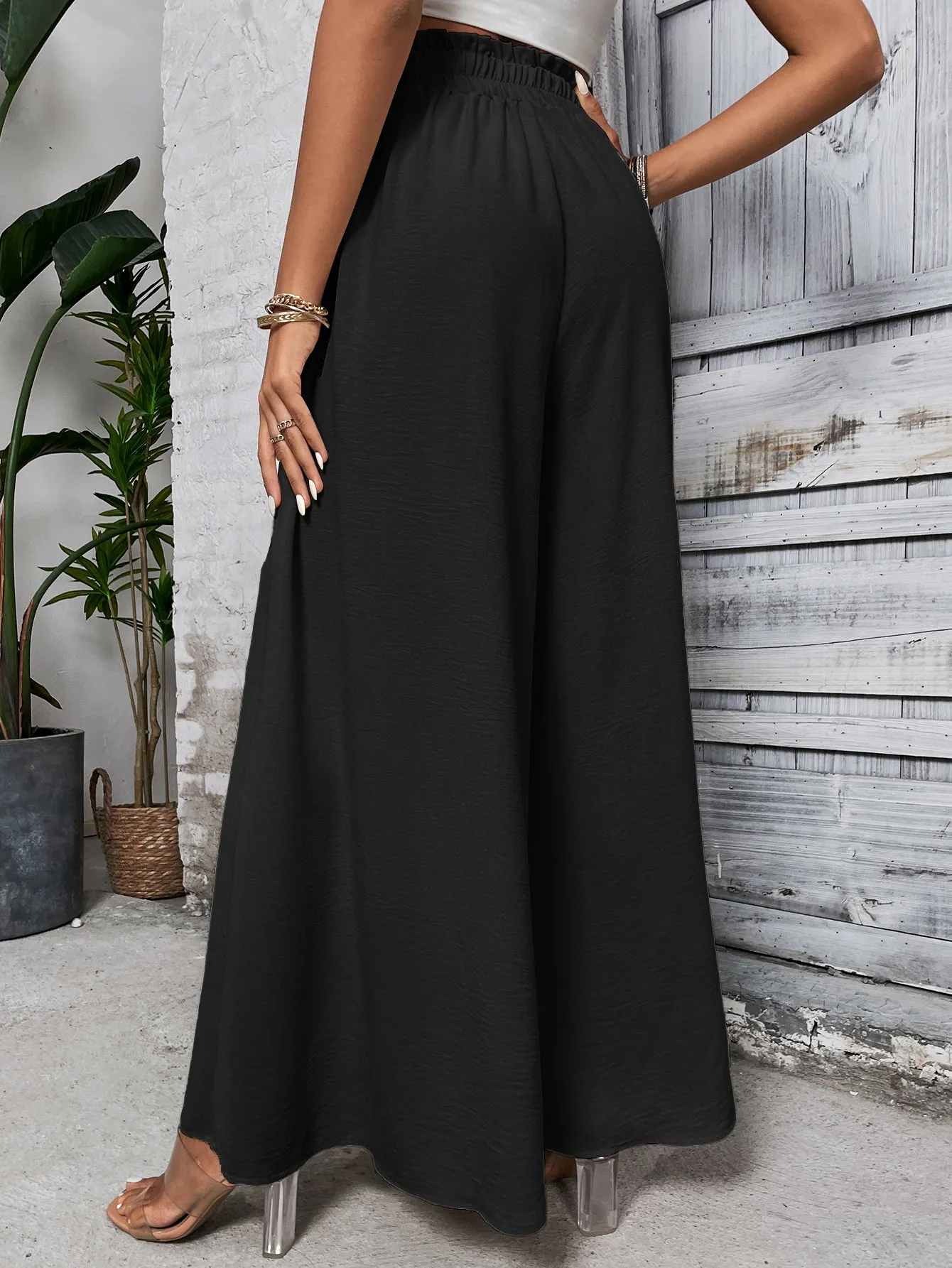 Black Wide Leg Trouser