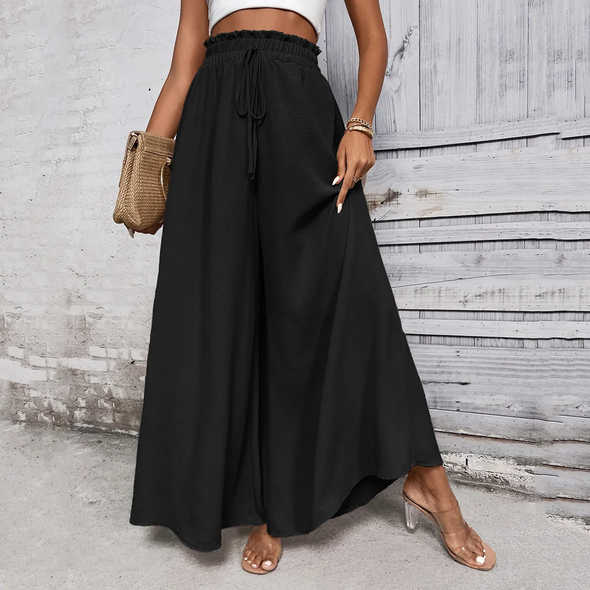 Black Wide Leg Trouser