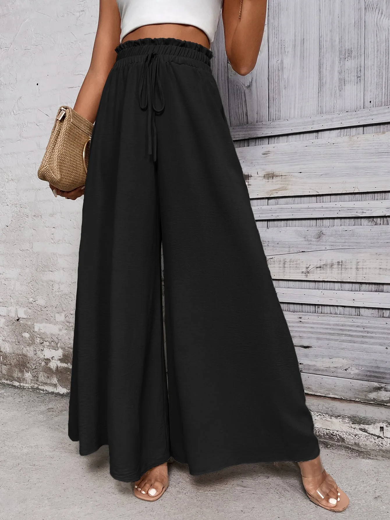 Black Wide Leg Trouser