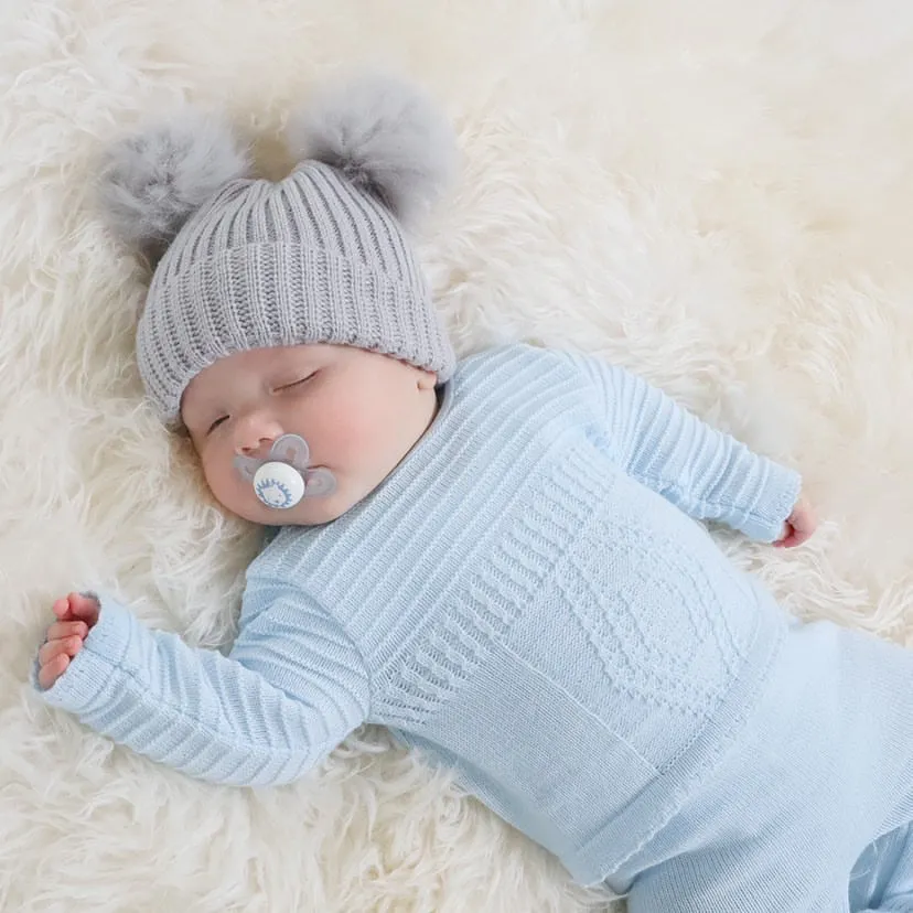 Blue Diamond Knitted Set