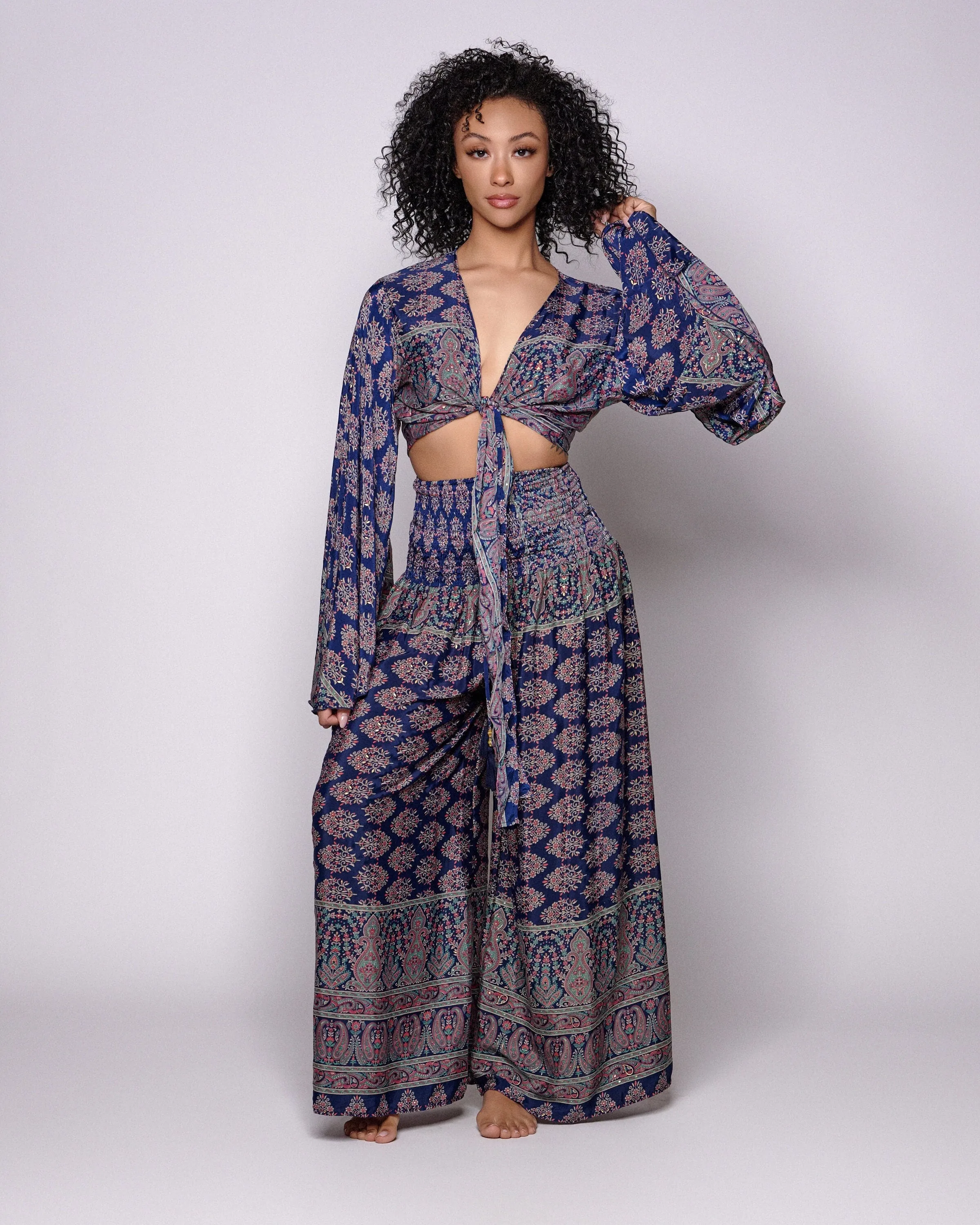 Boho outfit, Festival clothing, Comfy Wear, Bohemian, Flowy Pants